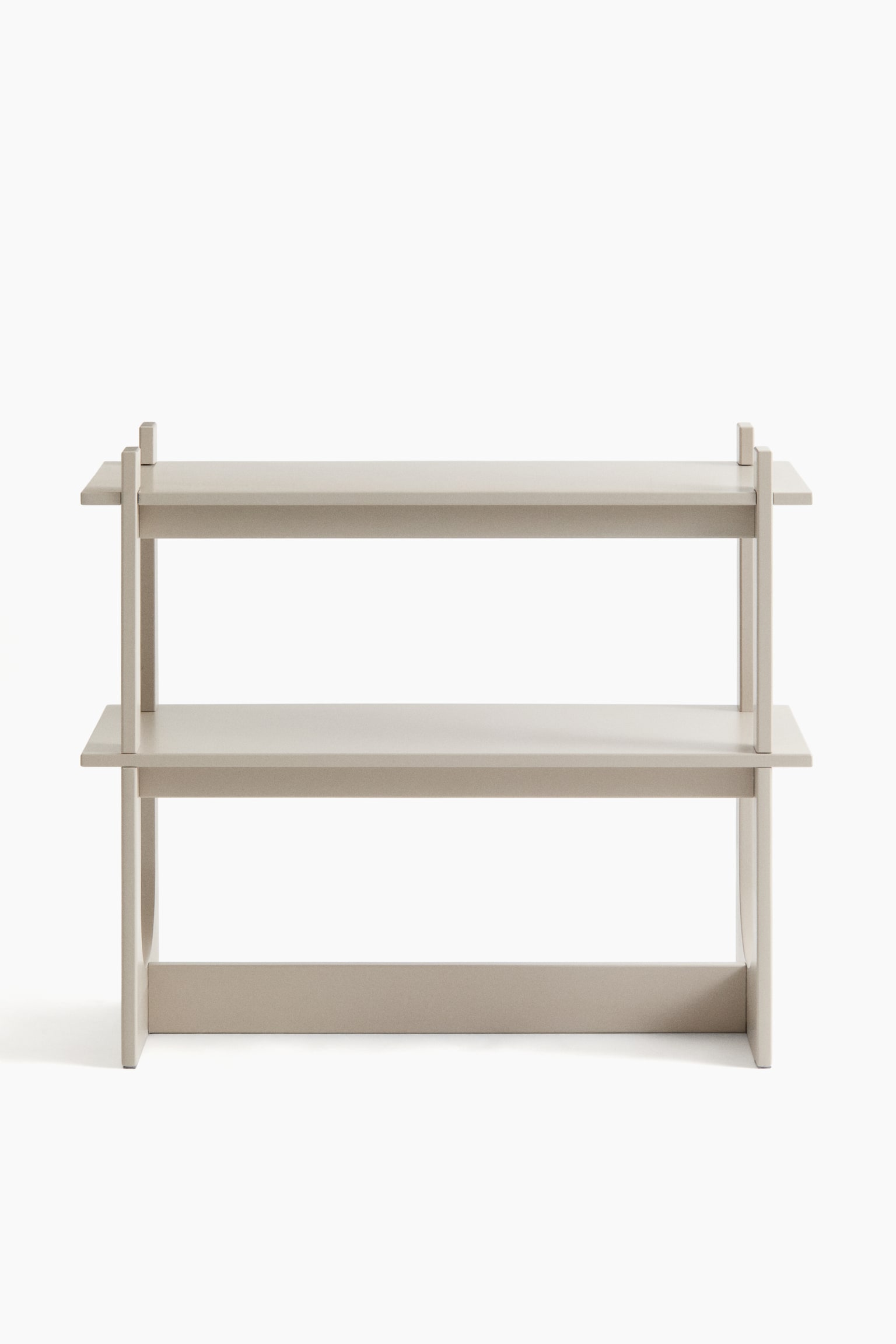 Wooden floor shelf - Light beige/Dark brown - 3