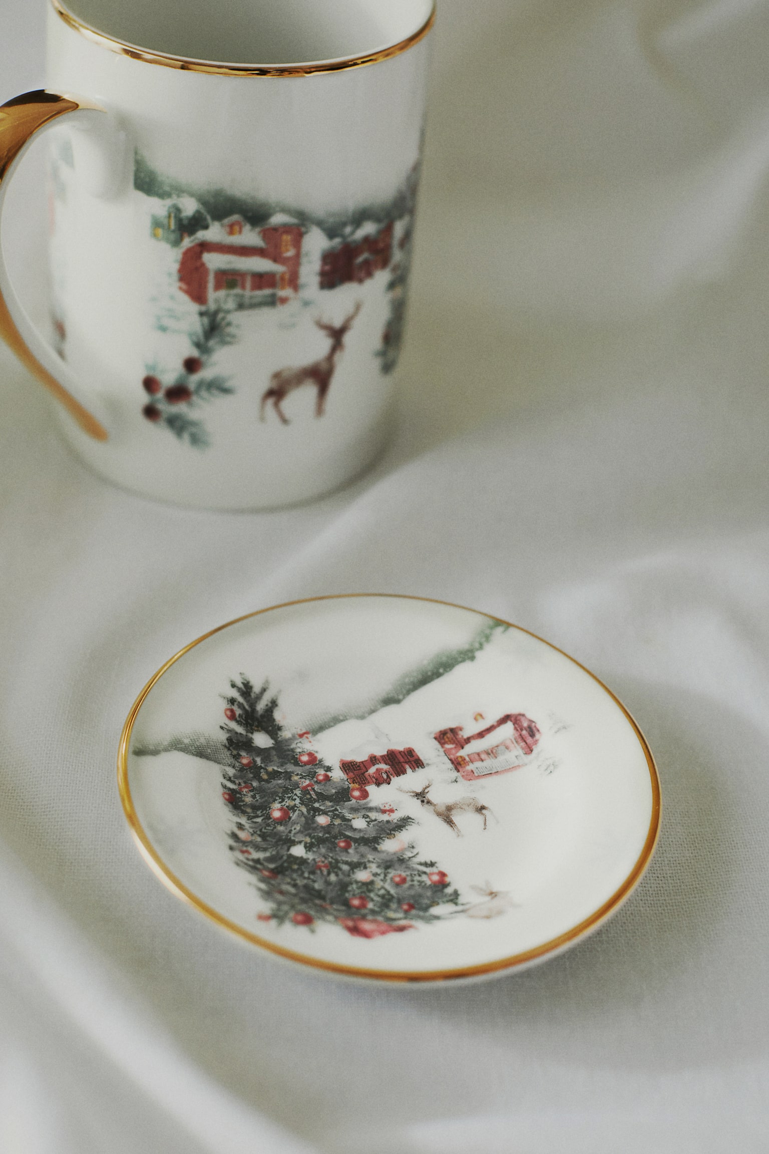 Small porcelain dish - White/Christmas - 4