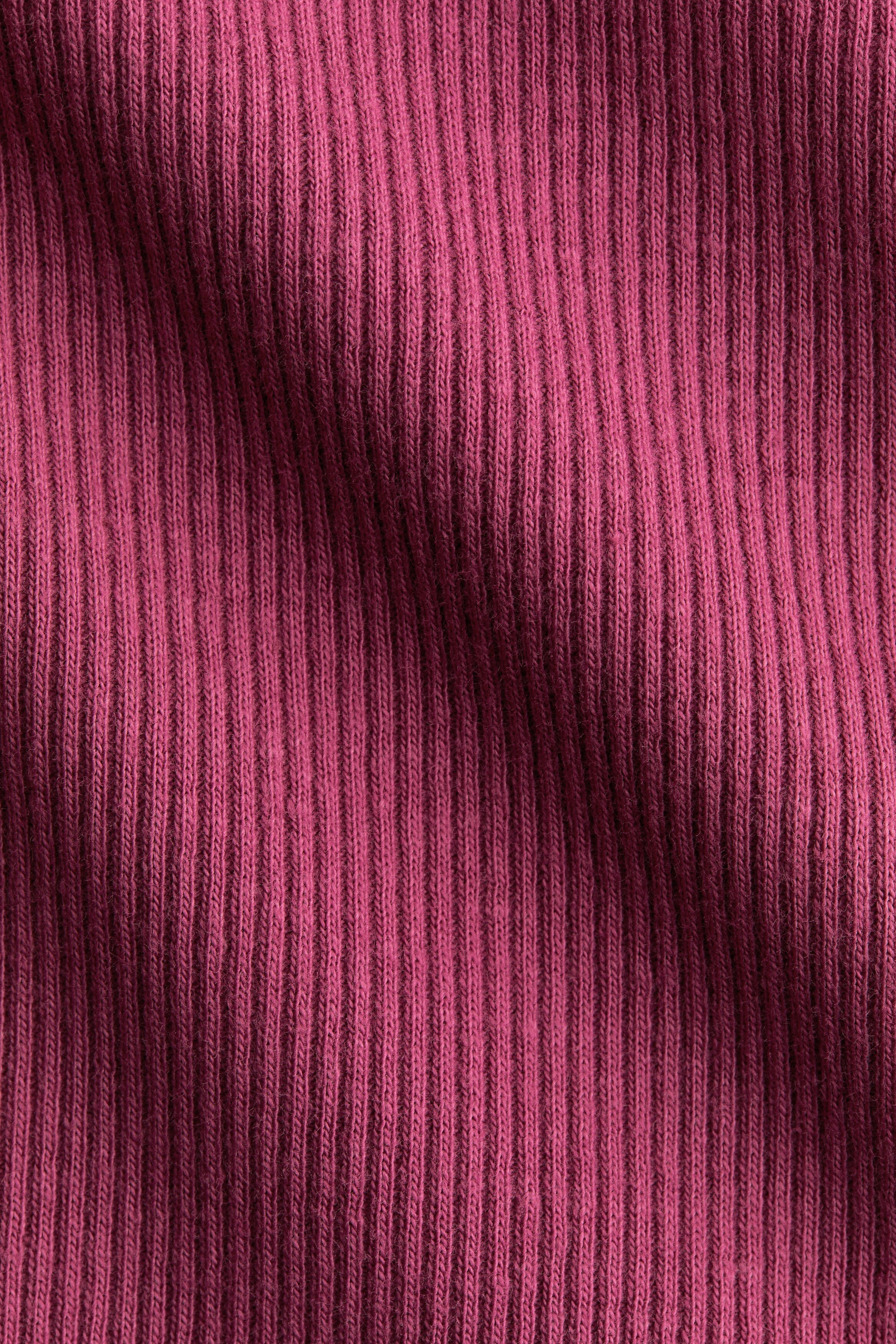 Ribbed boat-neck top