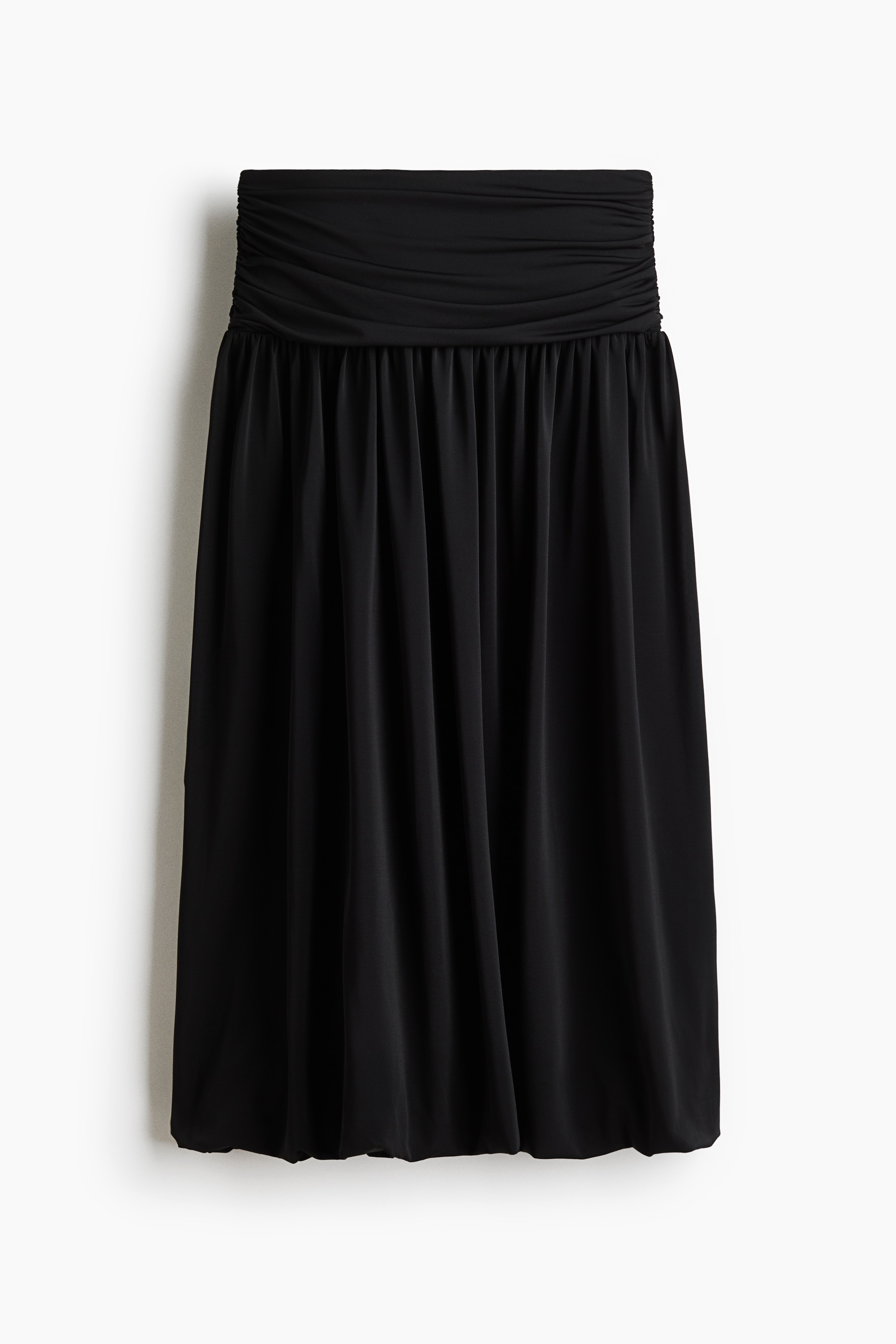 Bubble-hem jersey skirt - Black