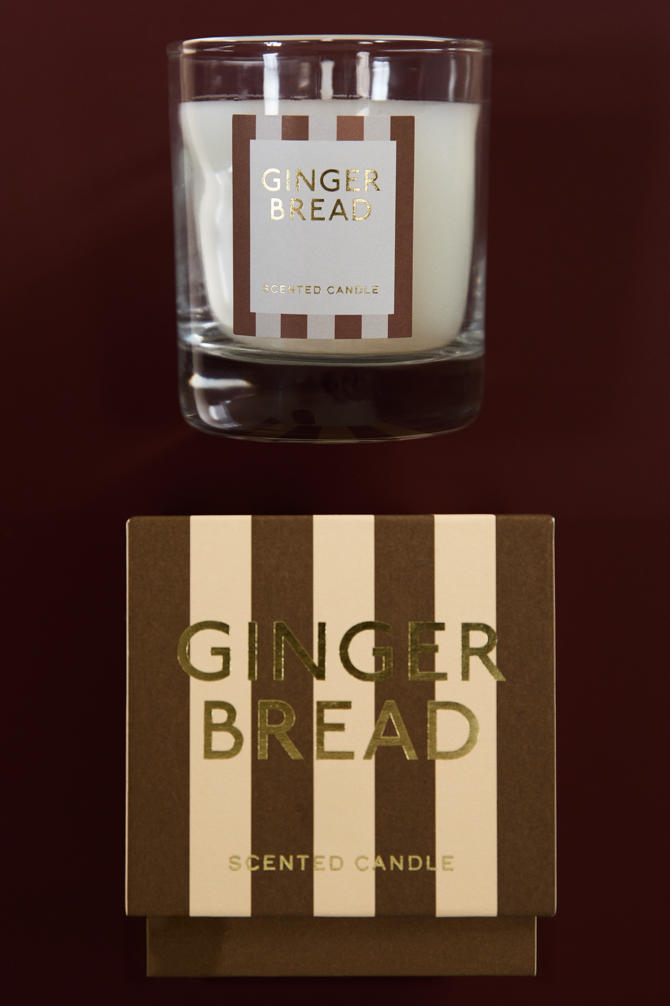 Bougie parfumée dans un pot en verre - Ginger Bread/Sugared Rhubarb/Almond Macaron/Hot Cocoa/Candy Cane/Orange Clove/Lemon Sorbet/Grapefruit Granita/Mandarin Gelato