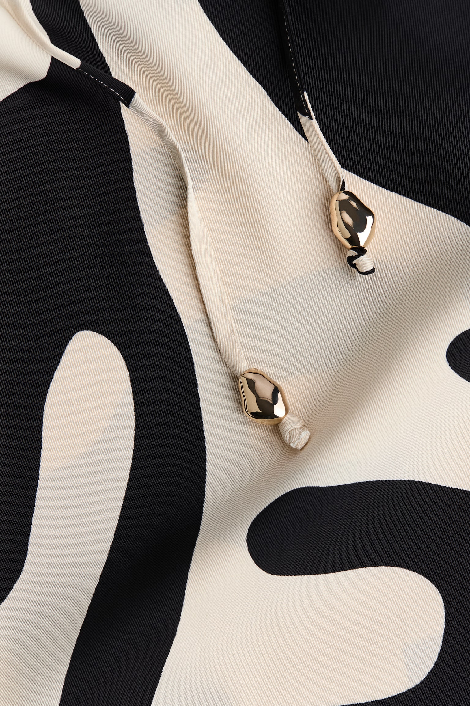 Wide drawstring trousers - Cream/Black patterned/Cream/Black/Dark khaki green - 3