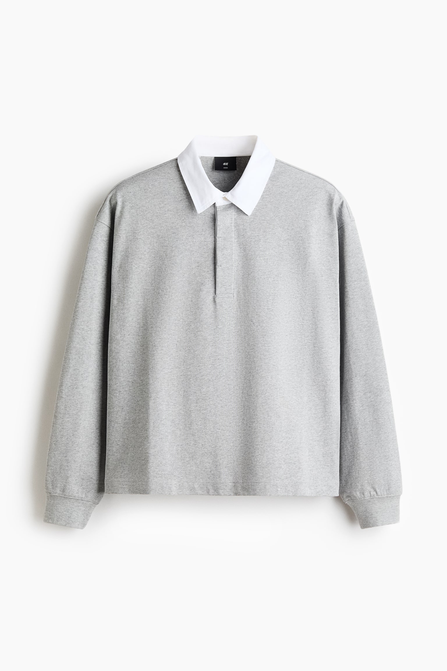 Loose Fit Cotton polo shirt - Grey marl/Colour block/Navy blue/Colour block/Light blue/Colour block - 2