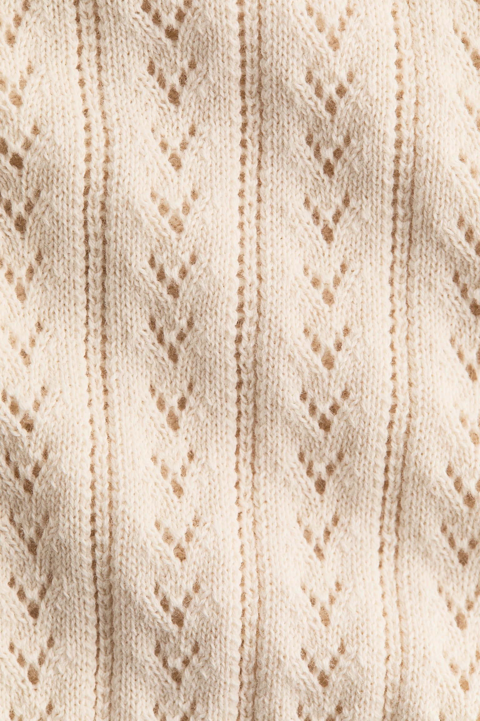 Бавовняний кардиган ажурного в’язання - Світло-бежевий/Світло-рожевий/Світло-блакитний - 2