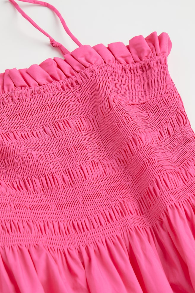 Smock-topped dress - Pink - 2