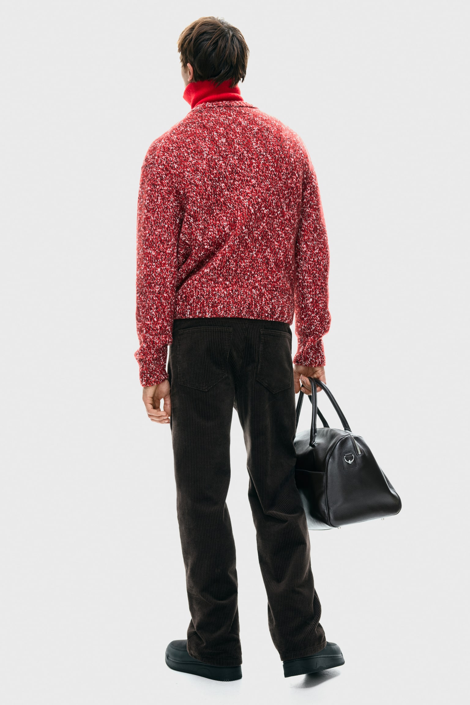 Loose Fit Wool-blend jumper - Red marl - 7