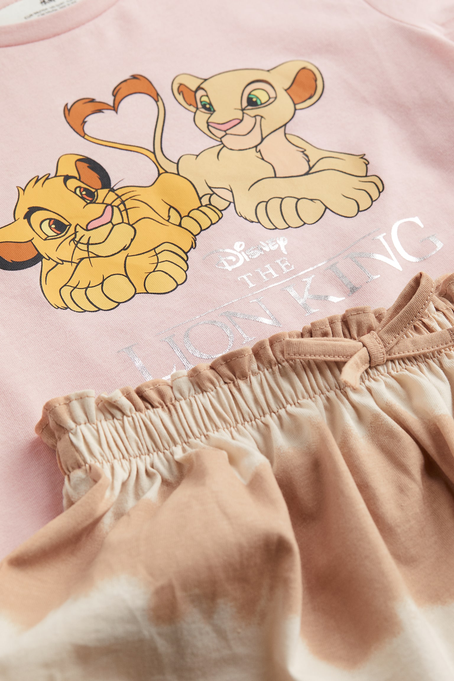 2-piece printed set - Light pink/The Lion King - 2