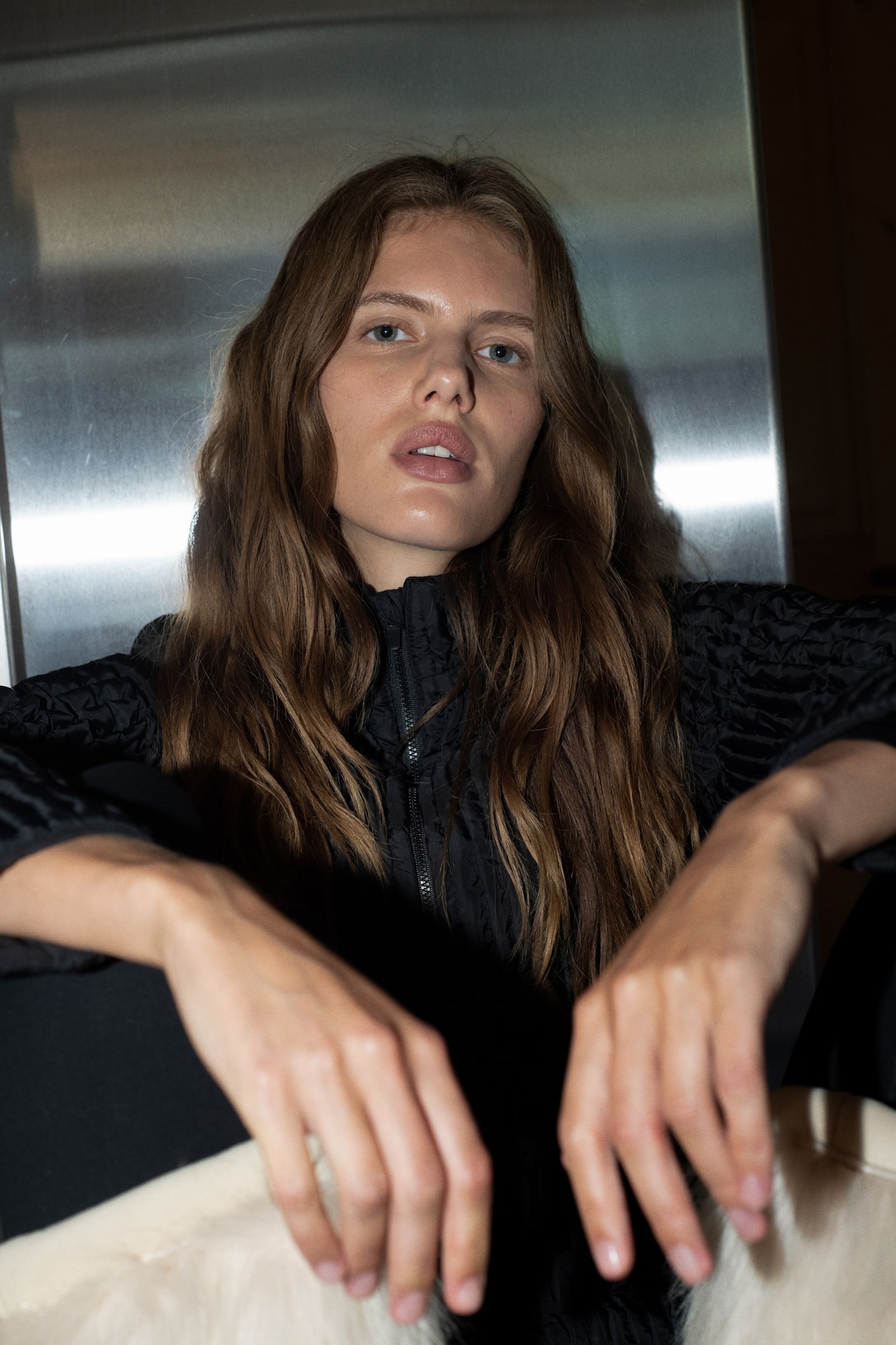 Тънко капитонирано яке с ThermoMove™ - Черен - 7