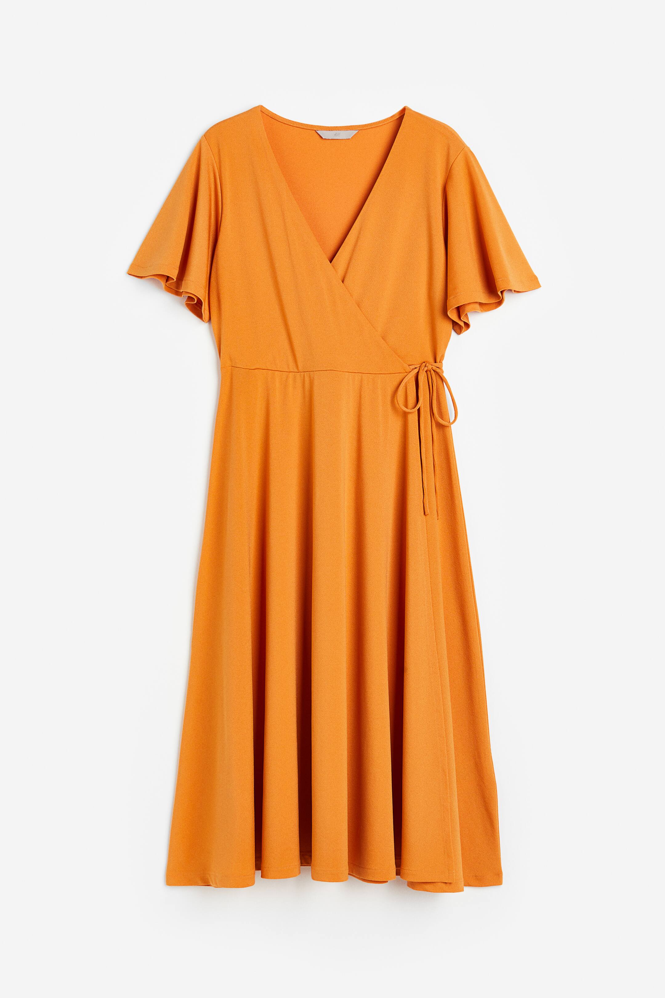 View larger image: Jersey wrap dress - Orange - Ladies | H&M 1
