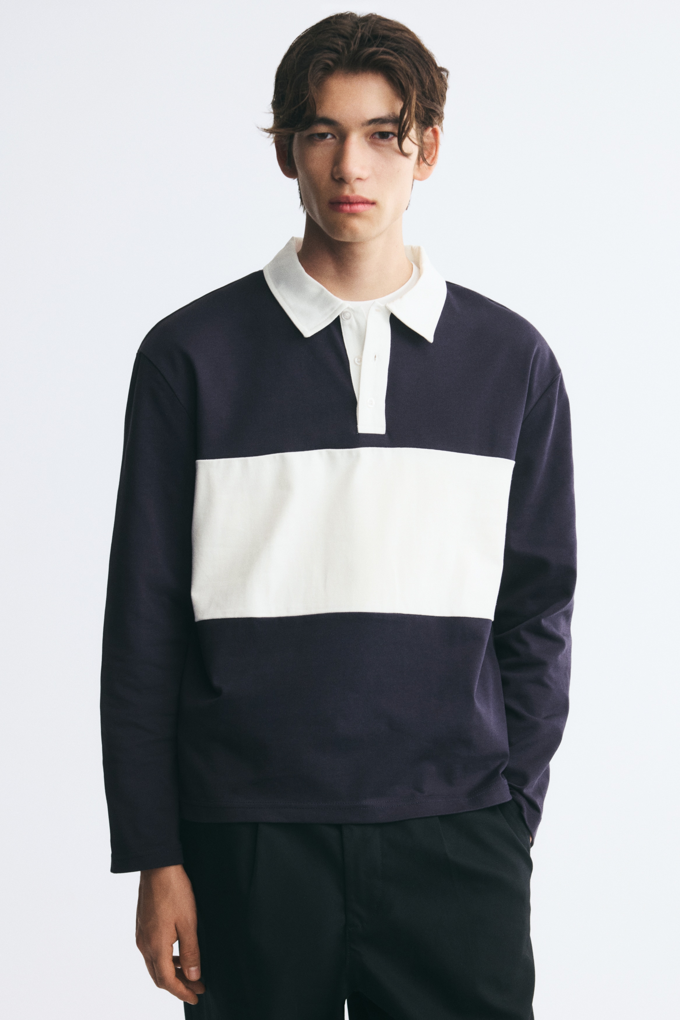 Maglia da rugby in cotone Regular FitModal