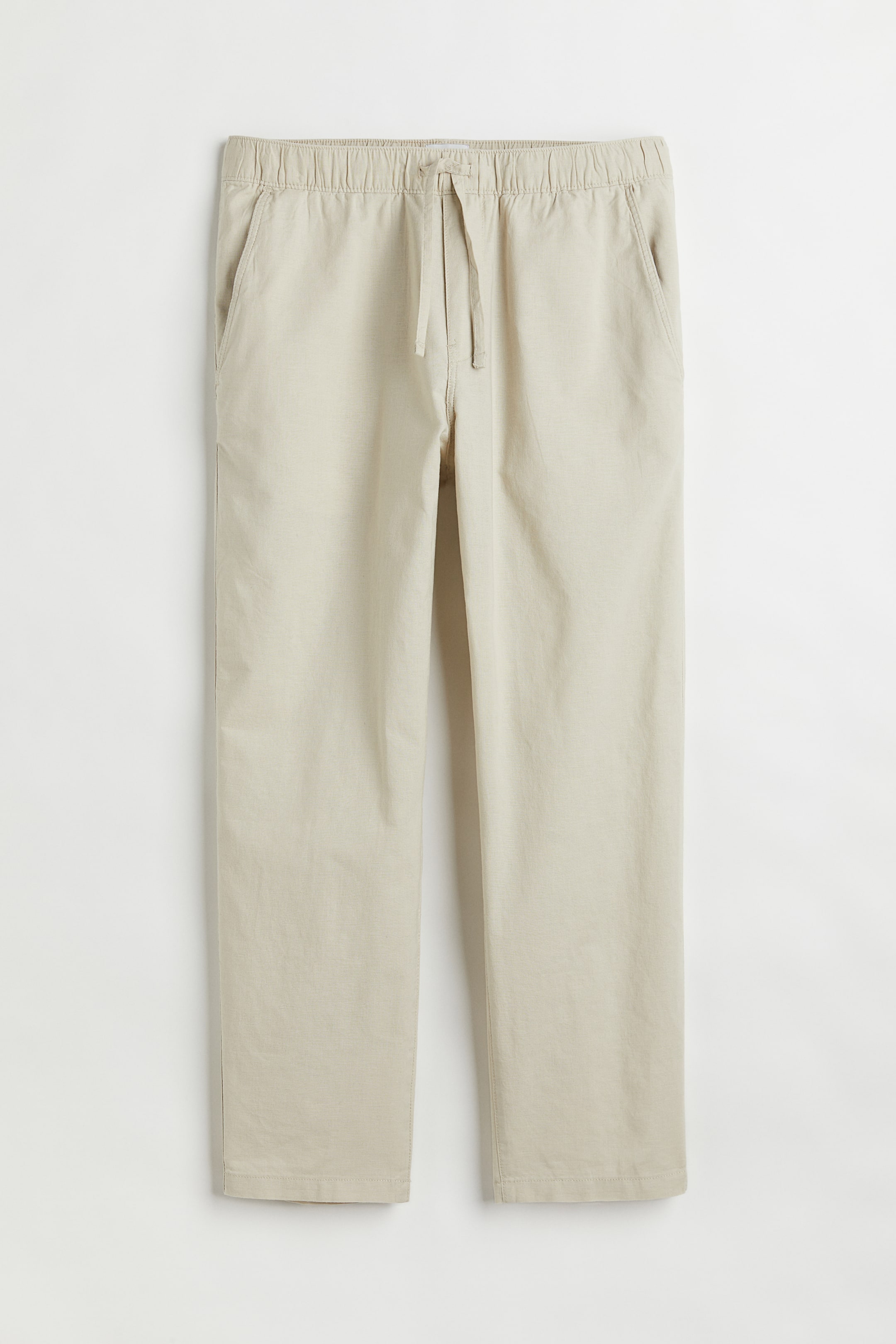 Relaxed Fit Linen-blend Joggers - Light beige - Men | H&M US