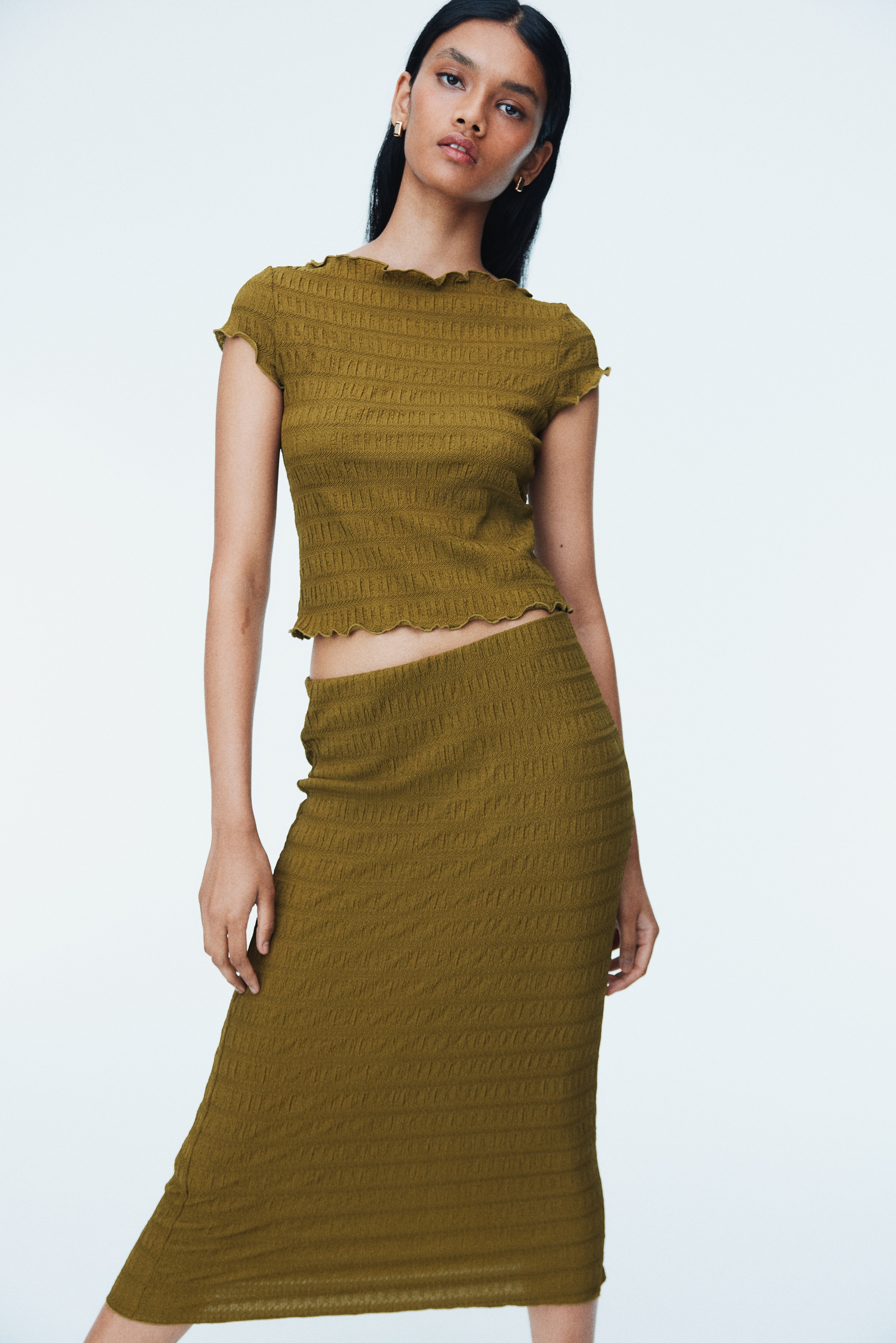 Smocked skirt