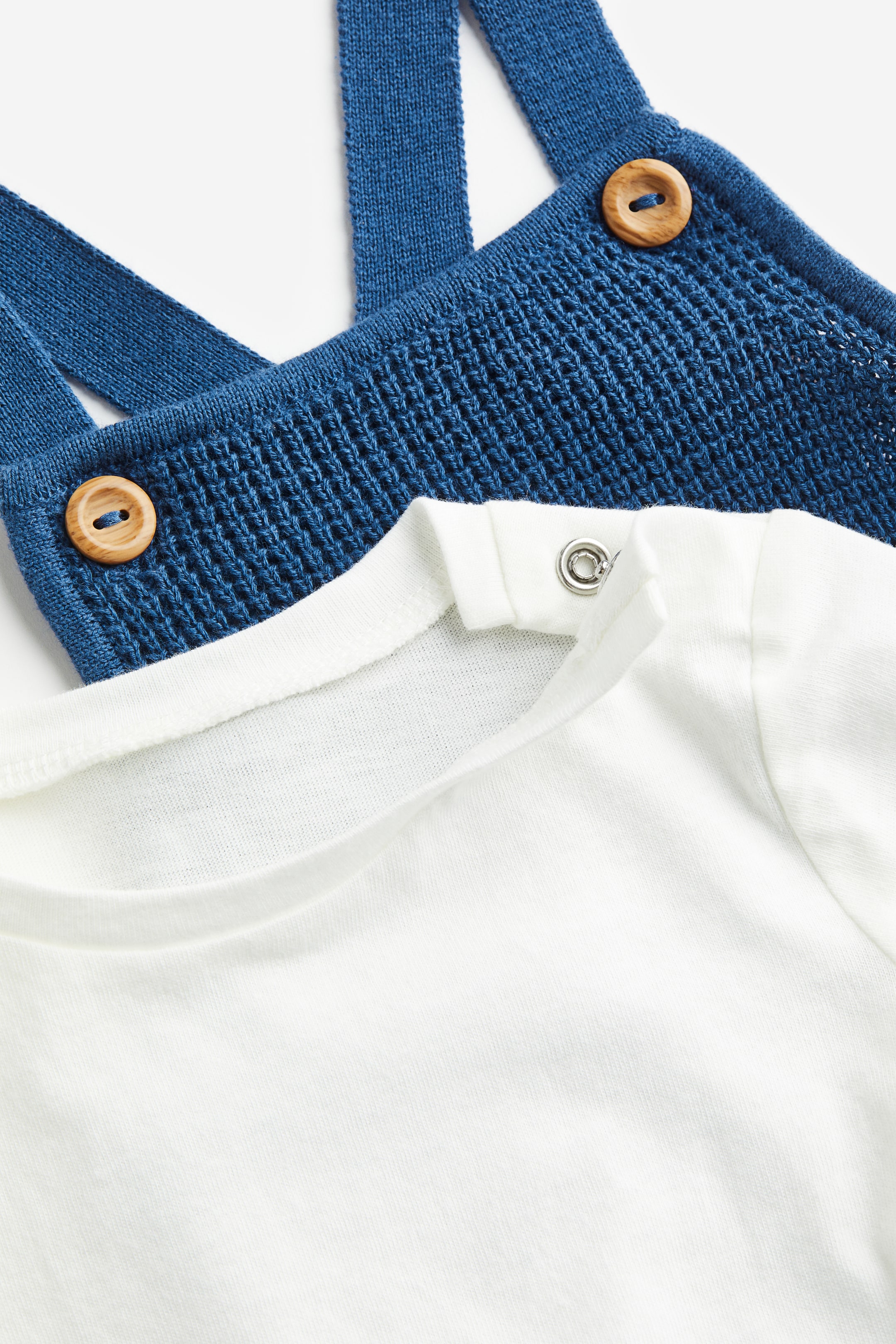 Ensemble 2 pièces en maille de coton - Bleu ancien foncé