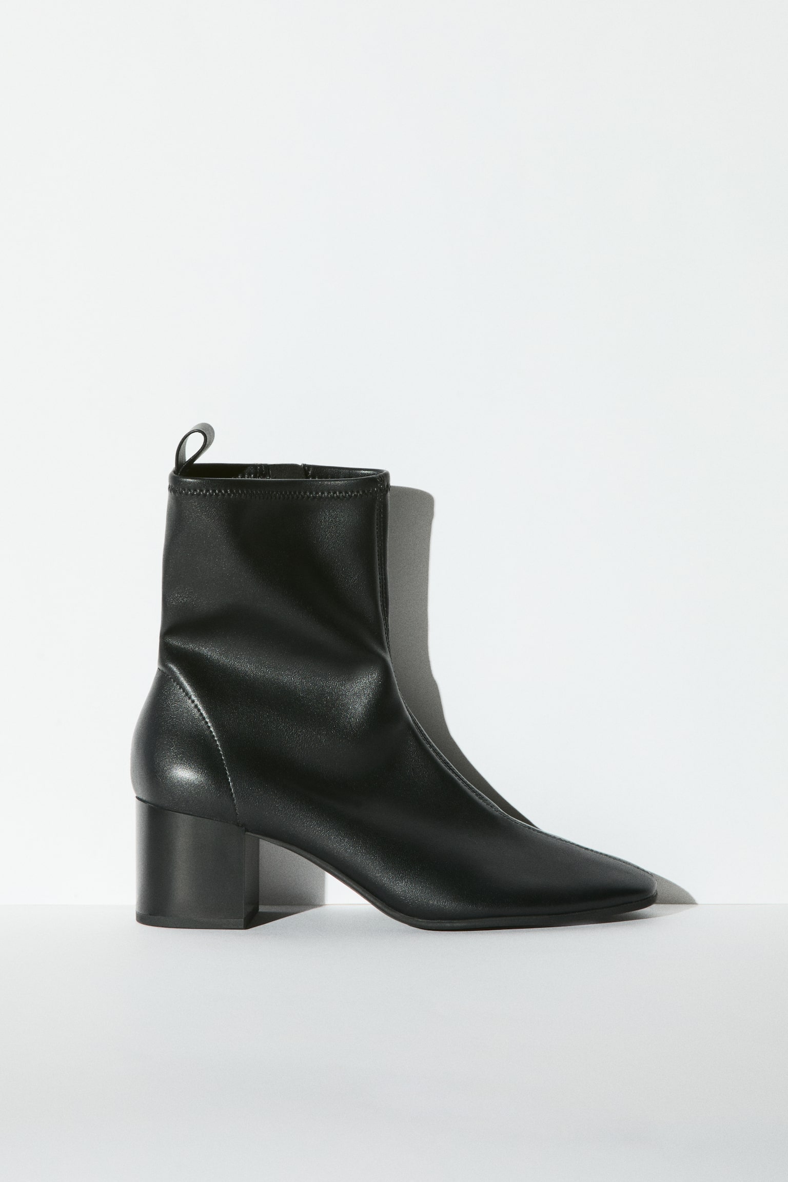 Heeled sock boots - Black - 1