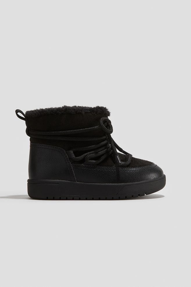 Warm-Lined Snow Boots - Black/Beige/Brown/pink - 1