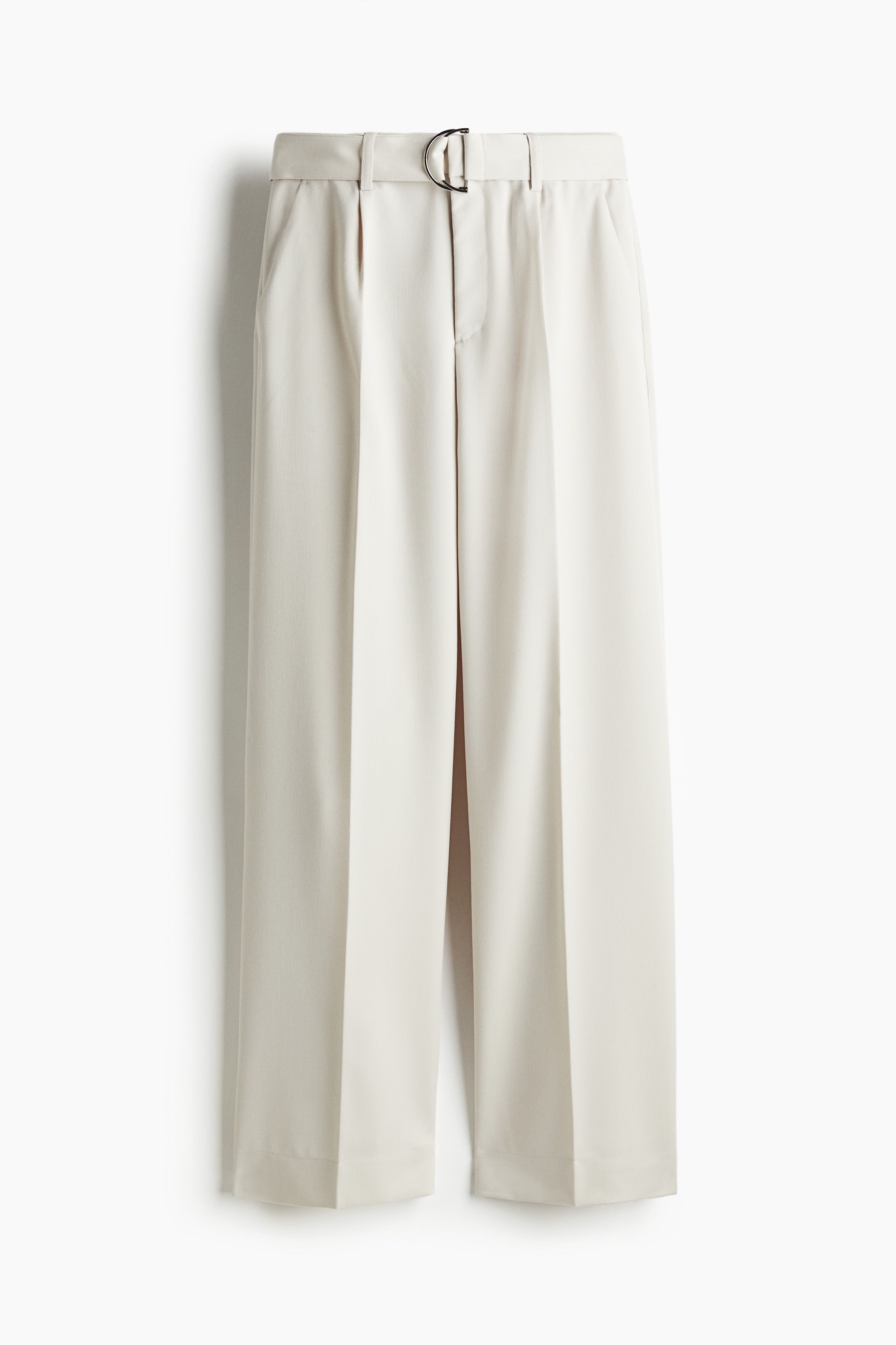 Women's Light beige Belted Dress Pants | H&M CA