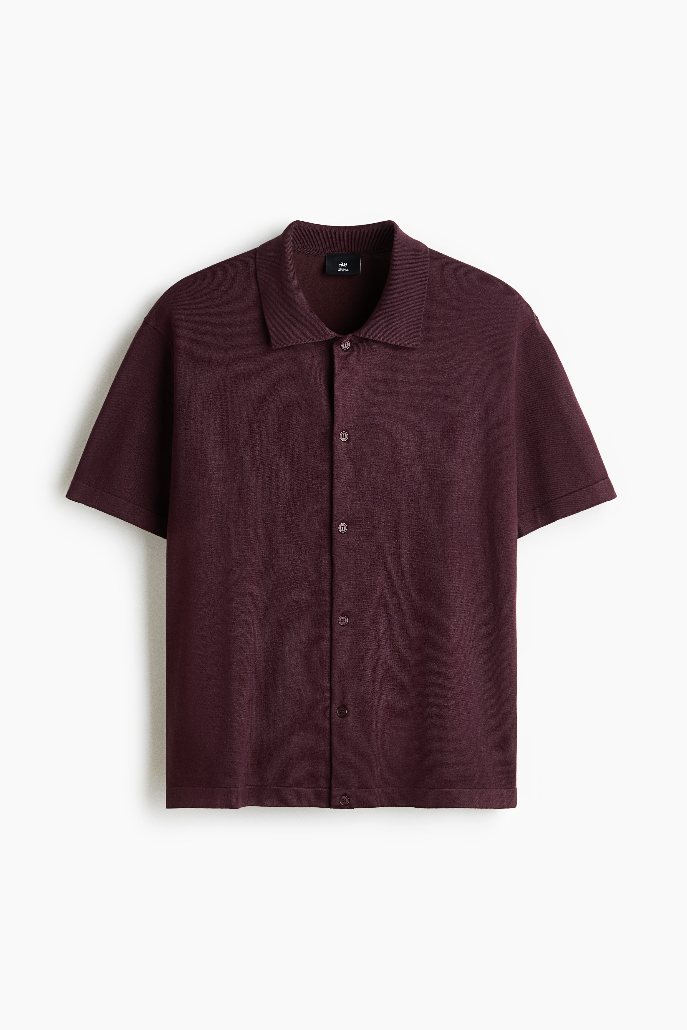 Regular-Fit Fine-Knit Shirt - Dark purple/Cream/Dark brown/Dark blue