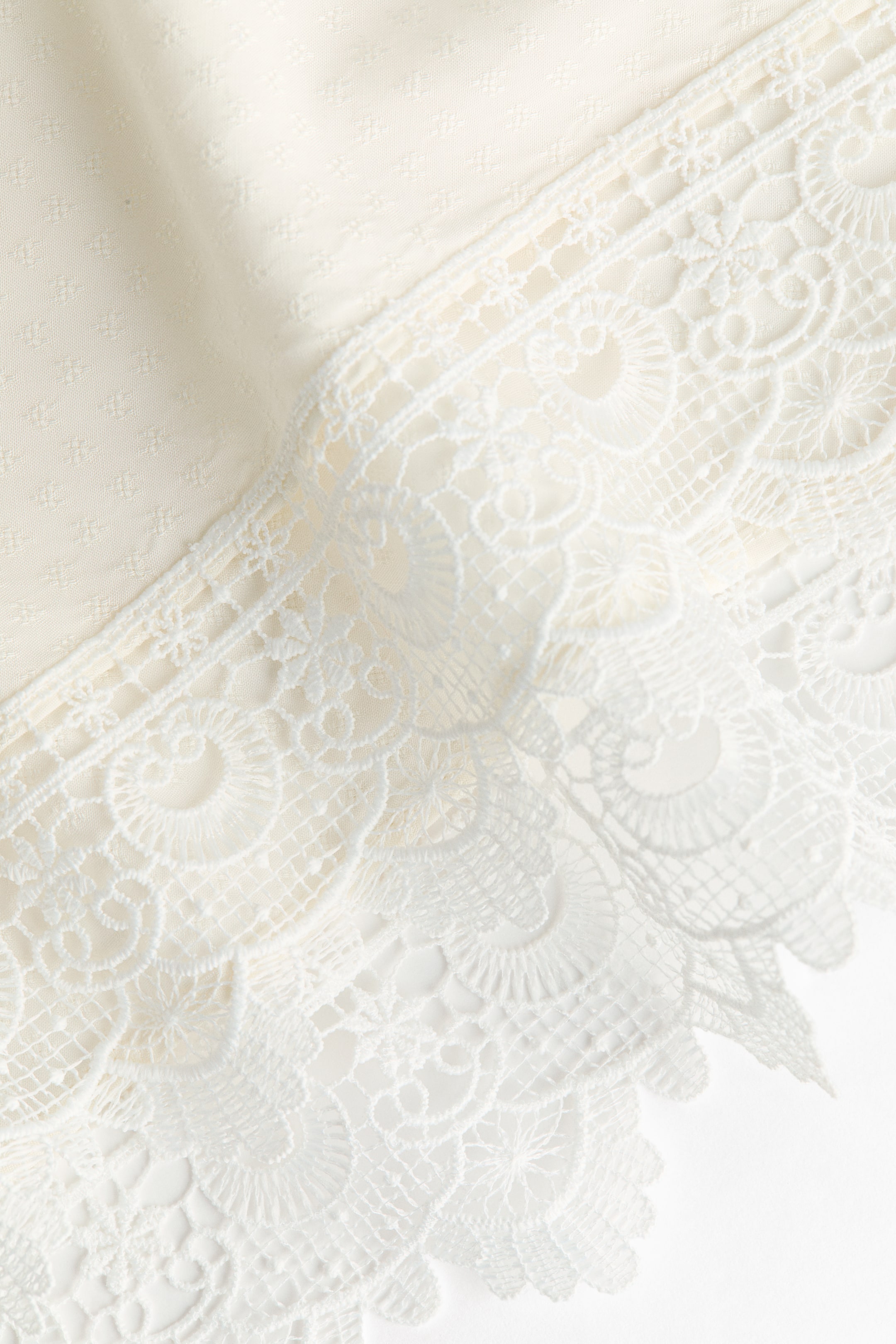 Lace-Trimmed Viscose Hip Scarf