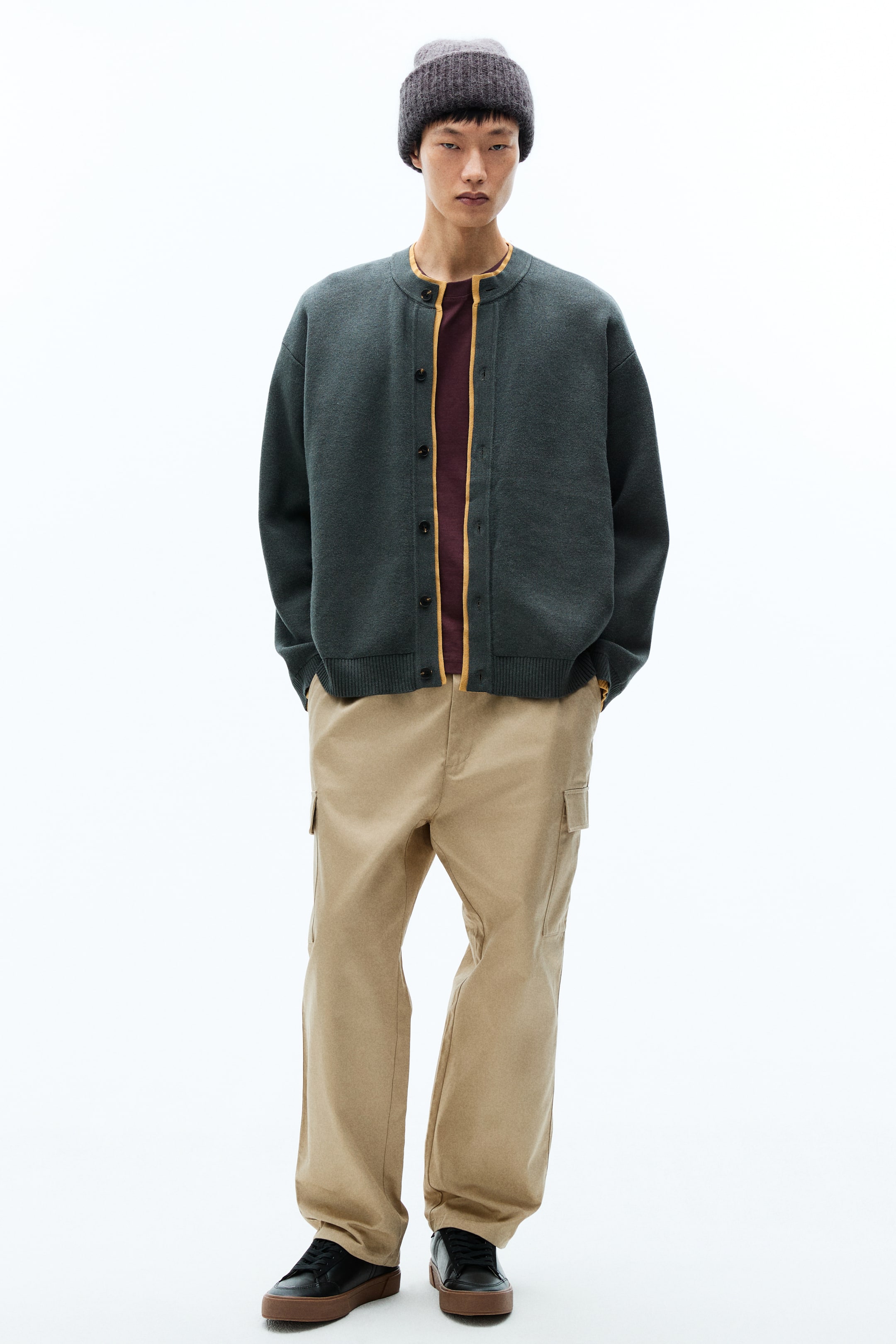 拡大画像を表示: ニットカーディガン - ダークグリーン - Men | H&M JP 2