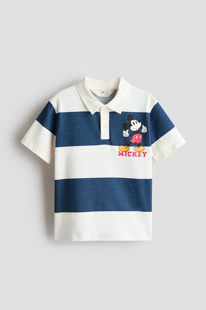 Poloshirt mit Frontprints - Weiß/Micky Maus - 1
