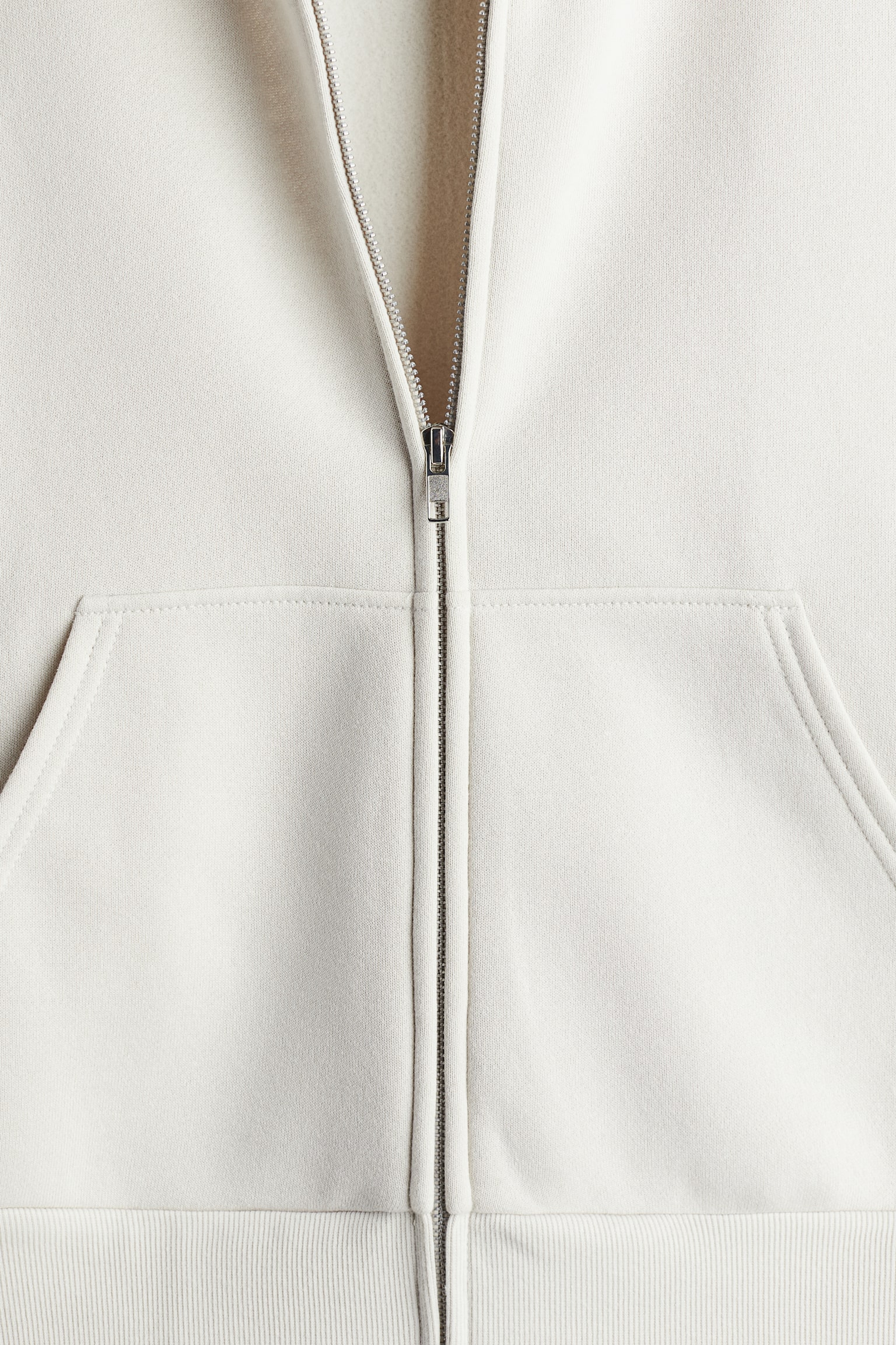 Oversized Zip Up Hoodie - Light beige/Light blue/Washed/Grey/Dark brown/Bright blue/Cream/Black - 4