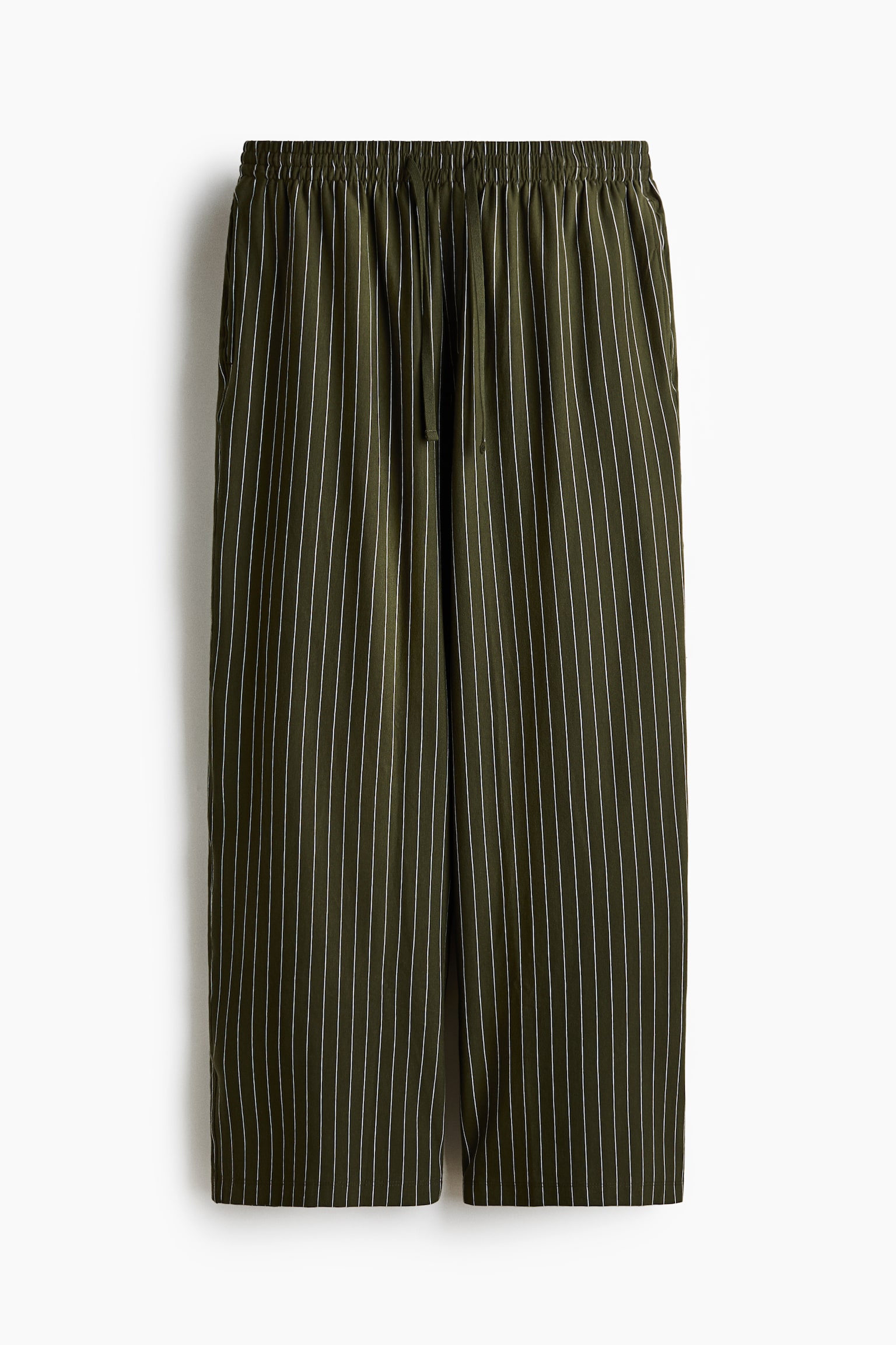 Футболки Relaxed-Fit для мужчин — H&M, цвет: Хаки зелёный / Полосатый — фото 8