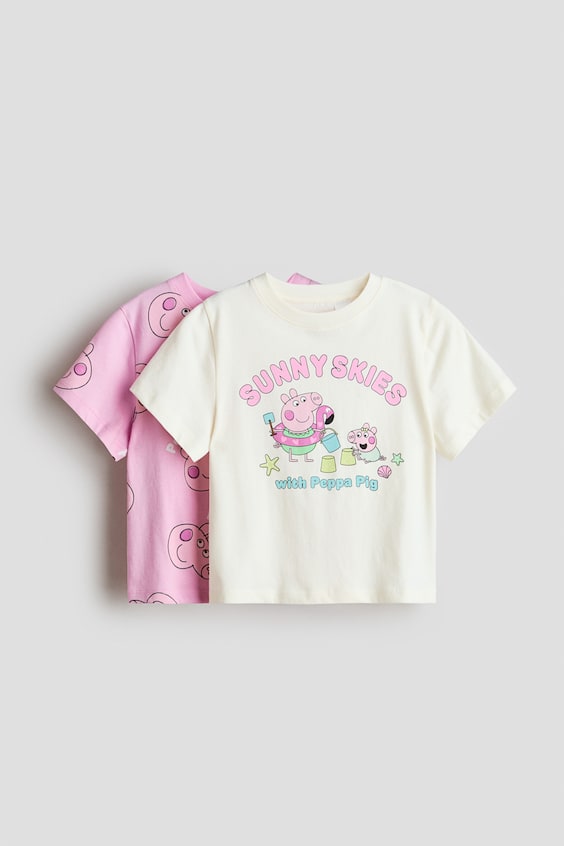 Детские футболки H&M 2-Pack Printed T-Shirts
