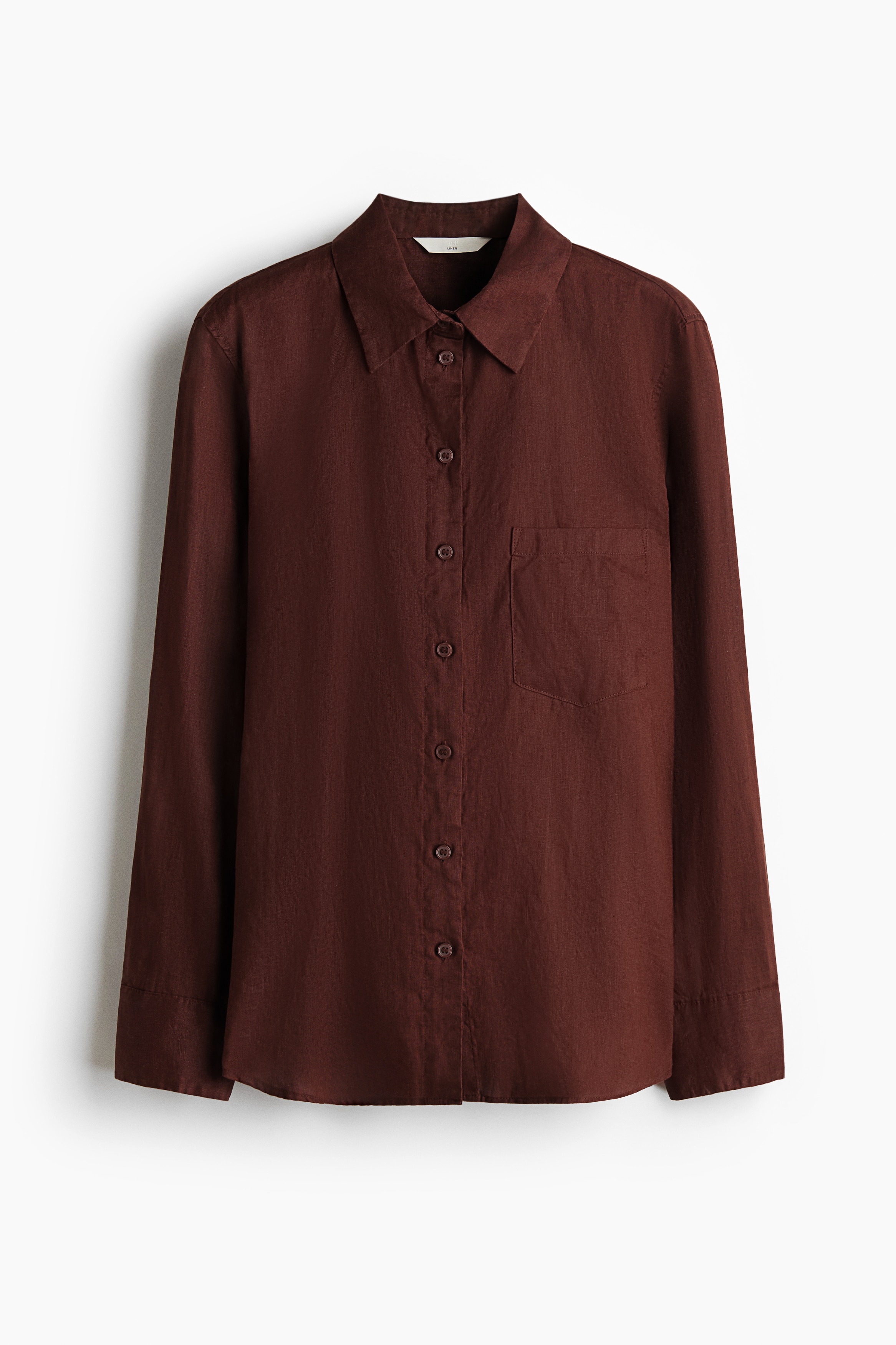 Linen Shirt - Dark brown/Black/Blue/striped