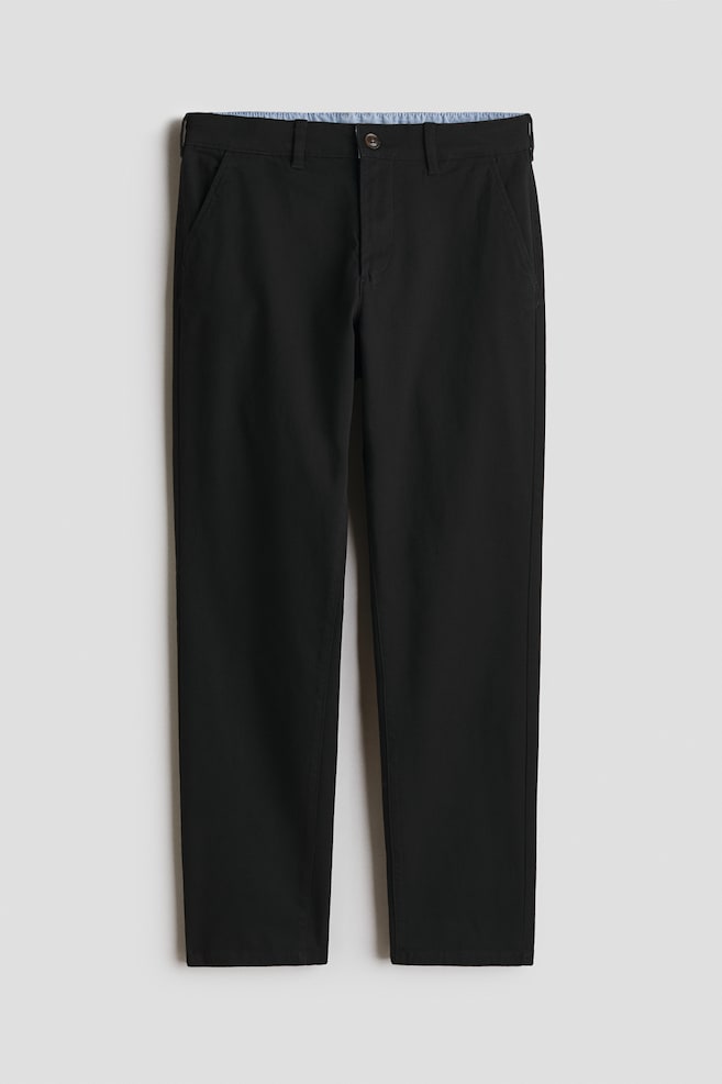 Tapered twill chinos - Black/Navy blue - 1
