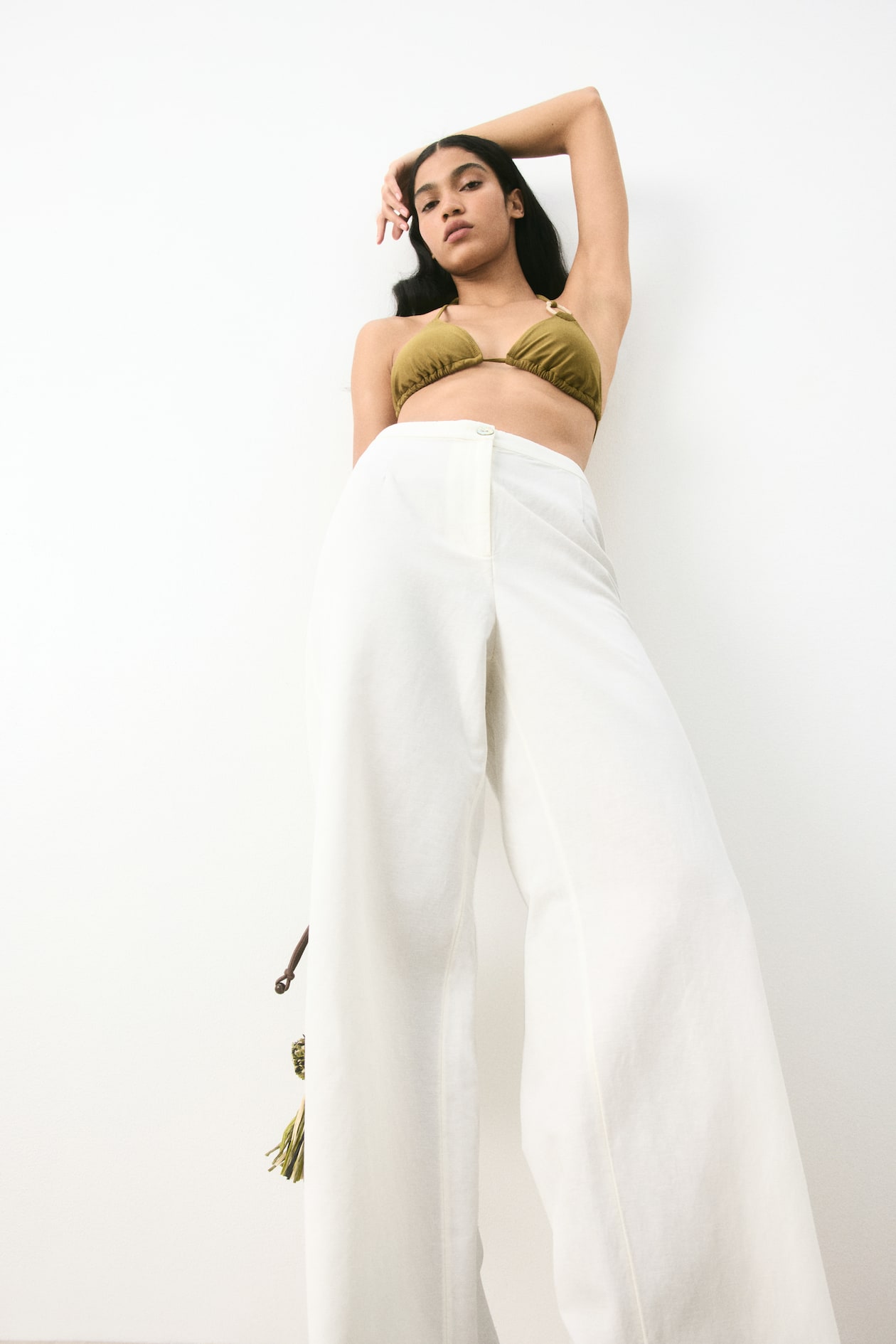 Linen-Blend Pants