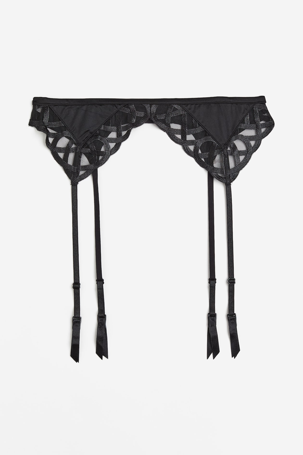 Women's Black Lace suspender belt