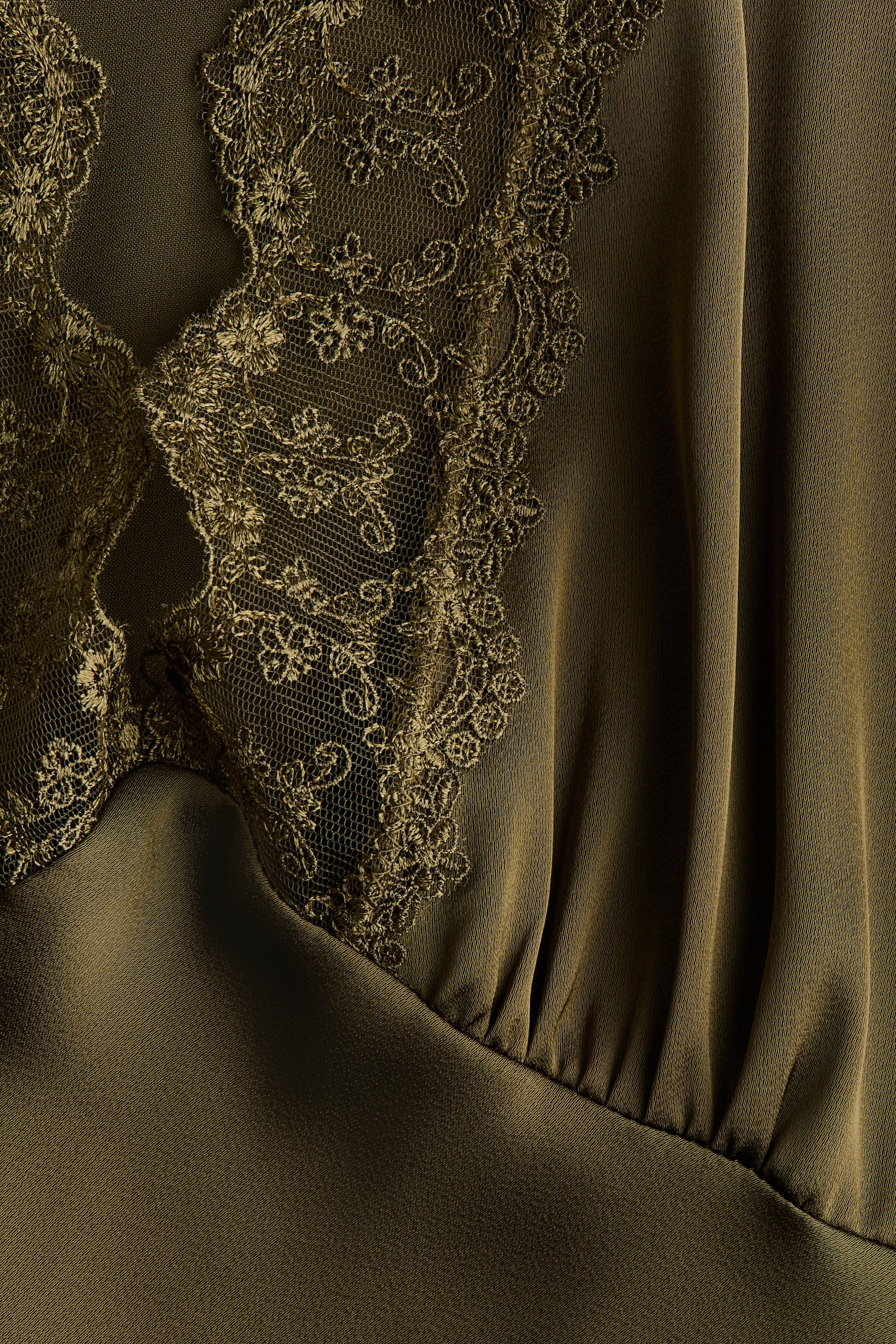 Robe en satin MAMA avec dentelle