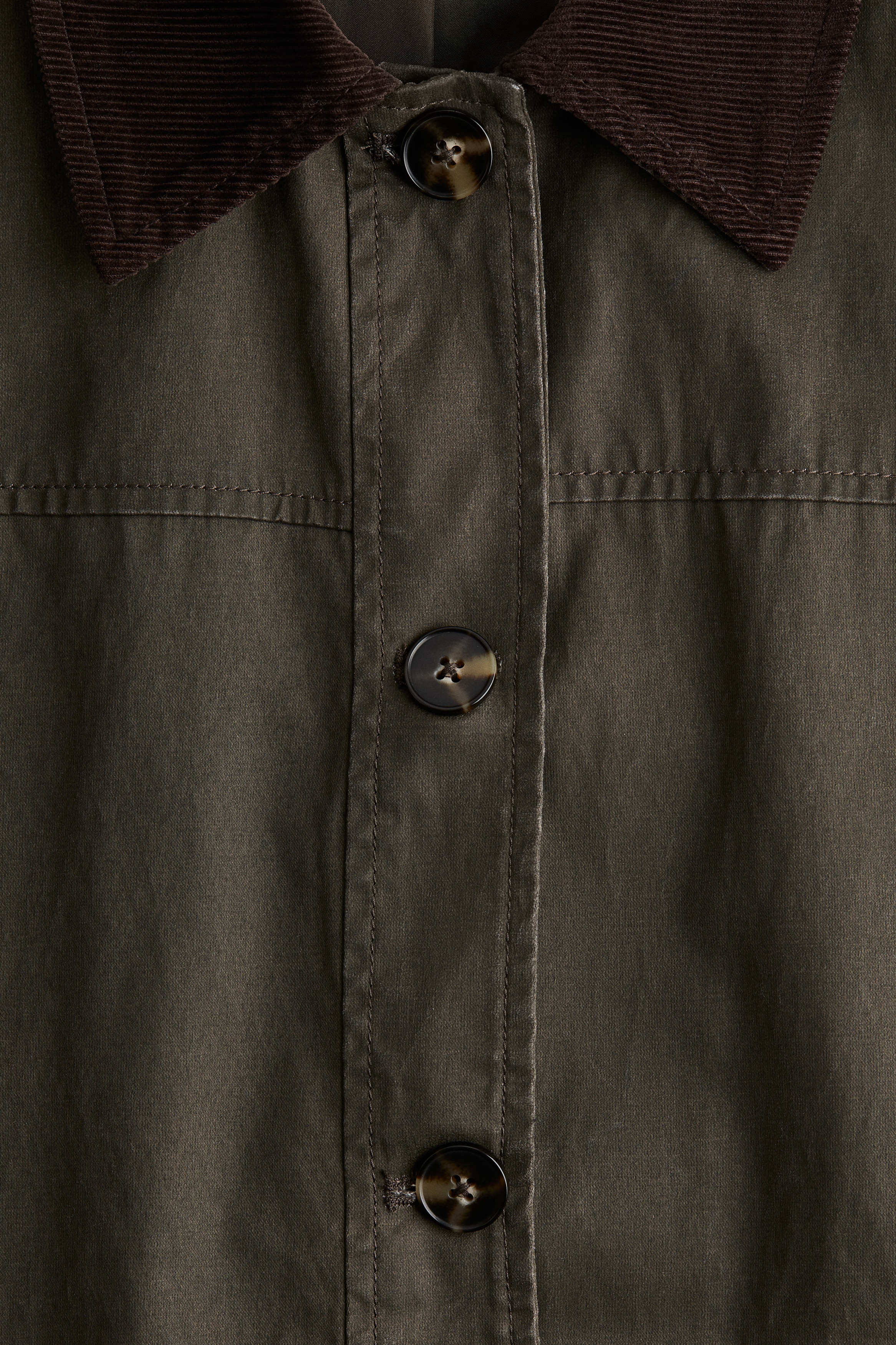 Corduroy-collar jacket