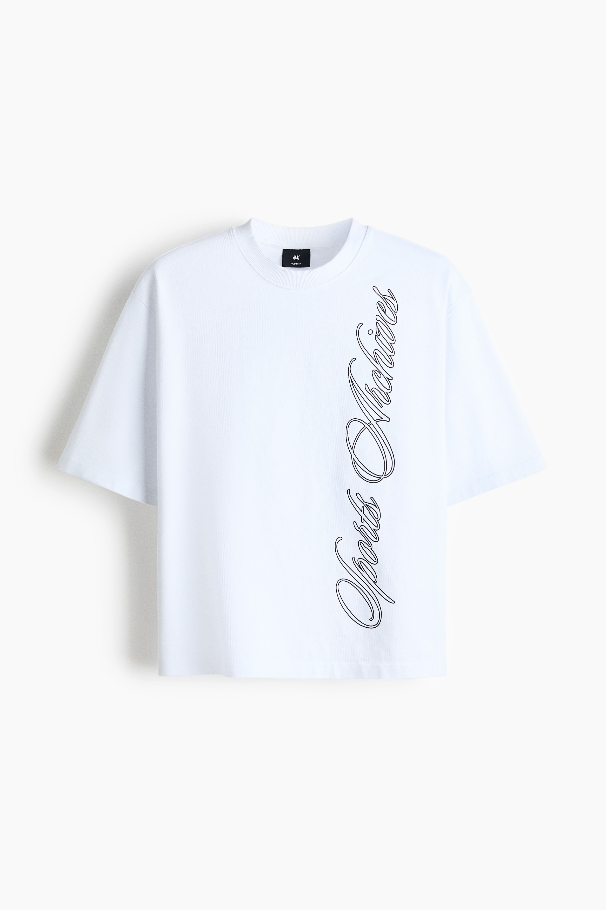 Oversized Fit Printed T-shirt - White/Sports Archives/Black/Dark green/98
