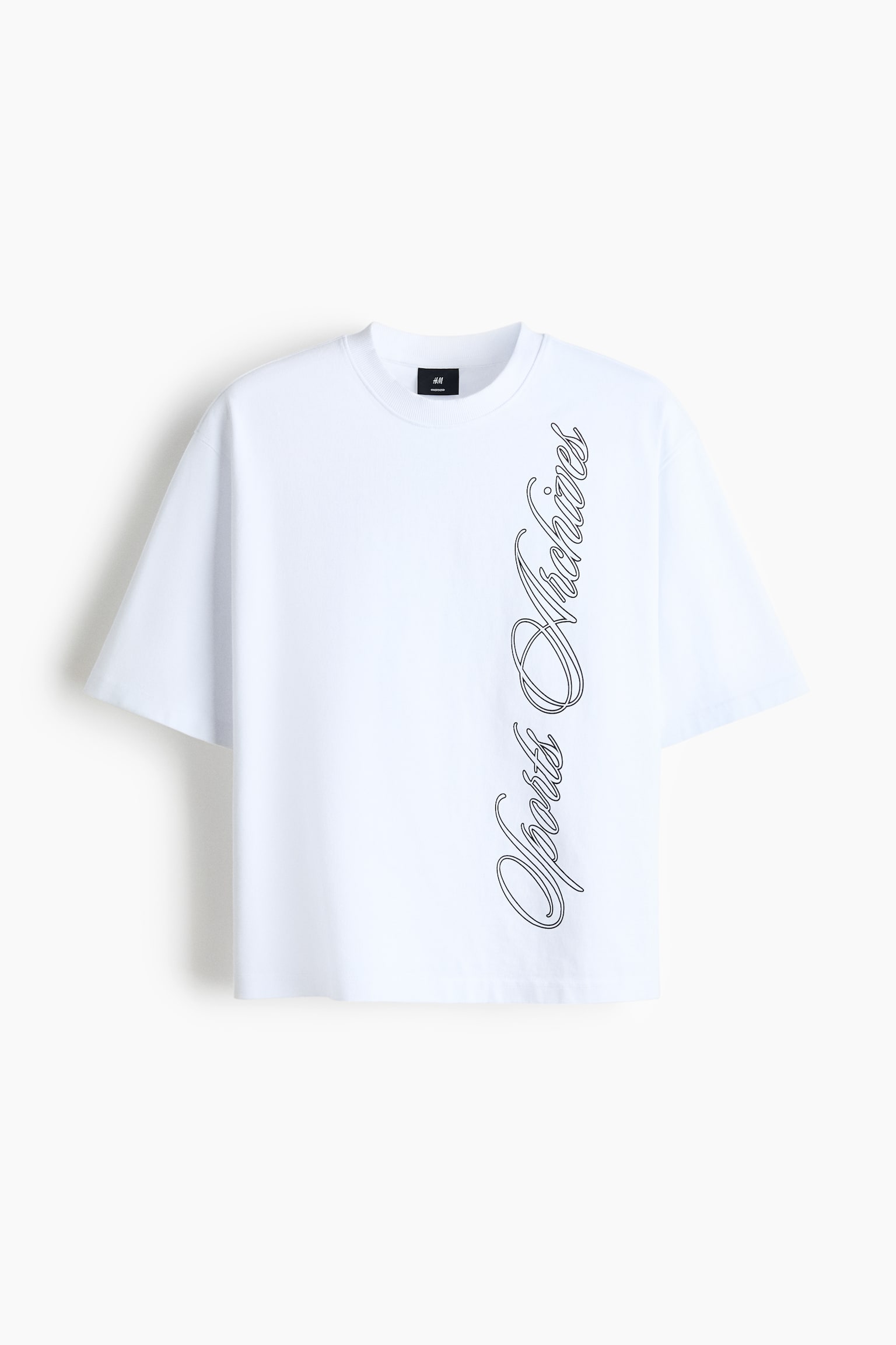 Oversized Printed T-Shirt - White/Sports Archives/Black/Dark green/98 - 1