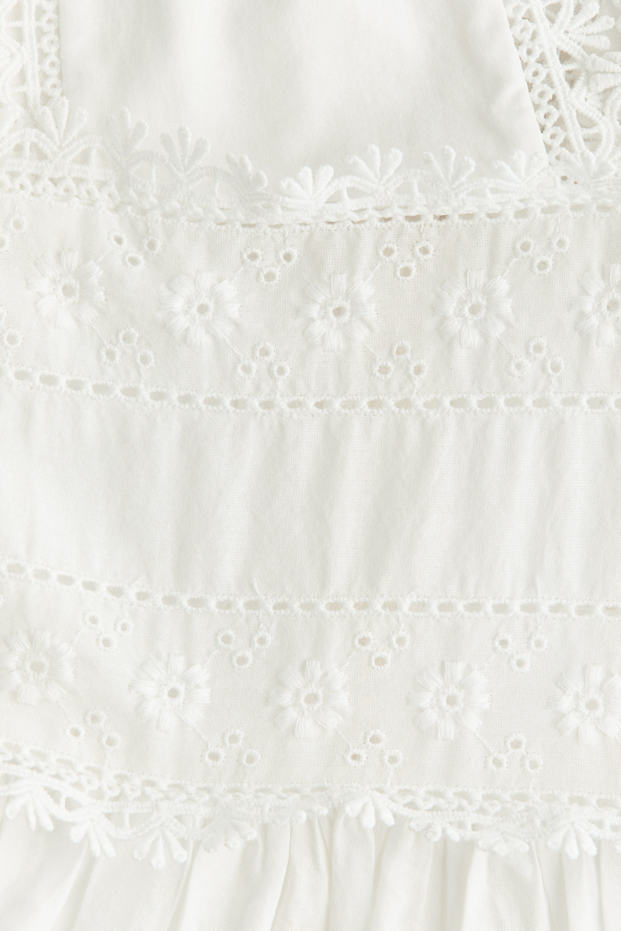 MAMA Lace-Trimmed Cotton Nursing Dress