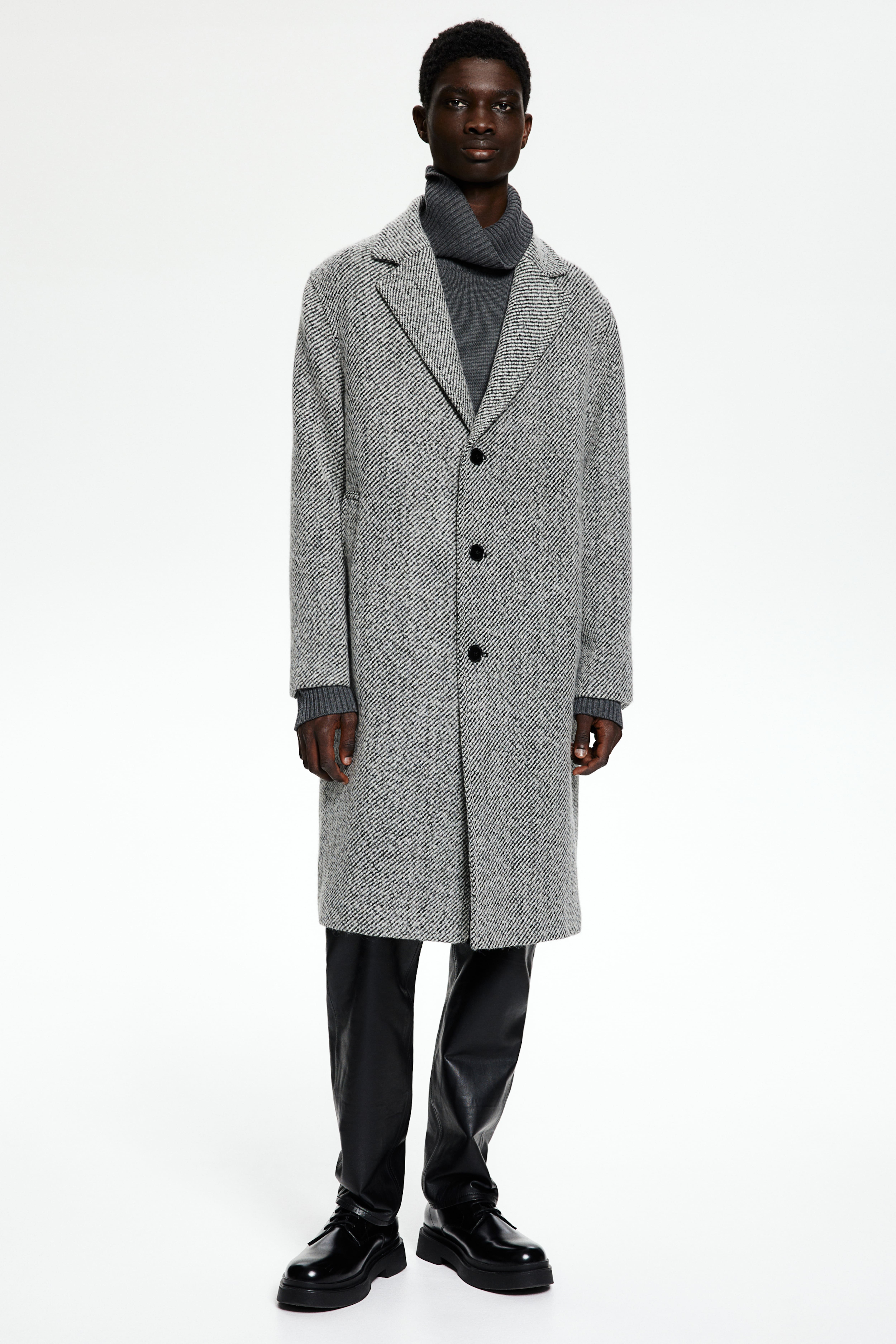 Men's wool blend overcoat best sale