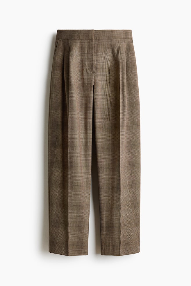 Elegante Barrel-Hose - Graubraun/Kariert/Dunkelgrau/Dunkelbraun/Schwarz - 1