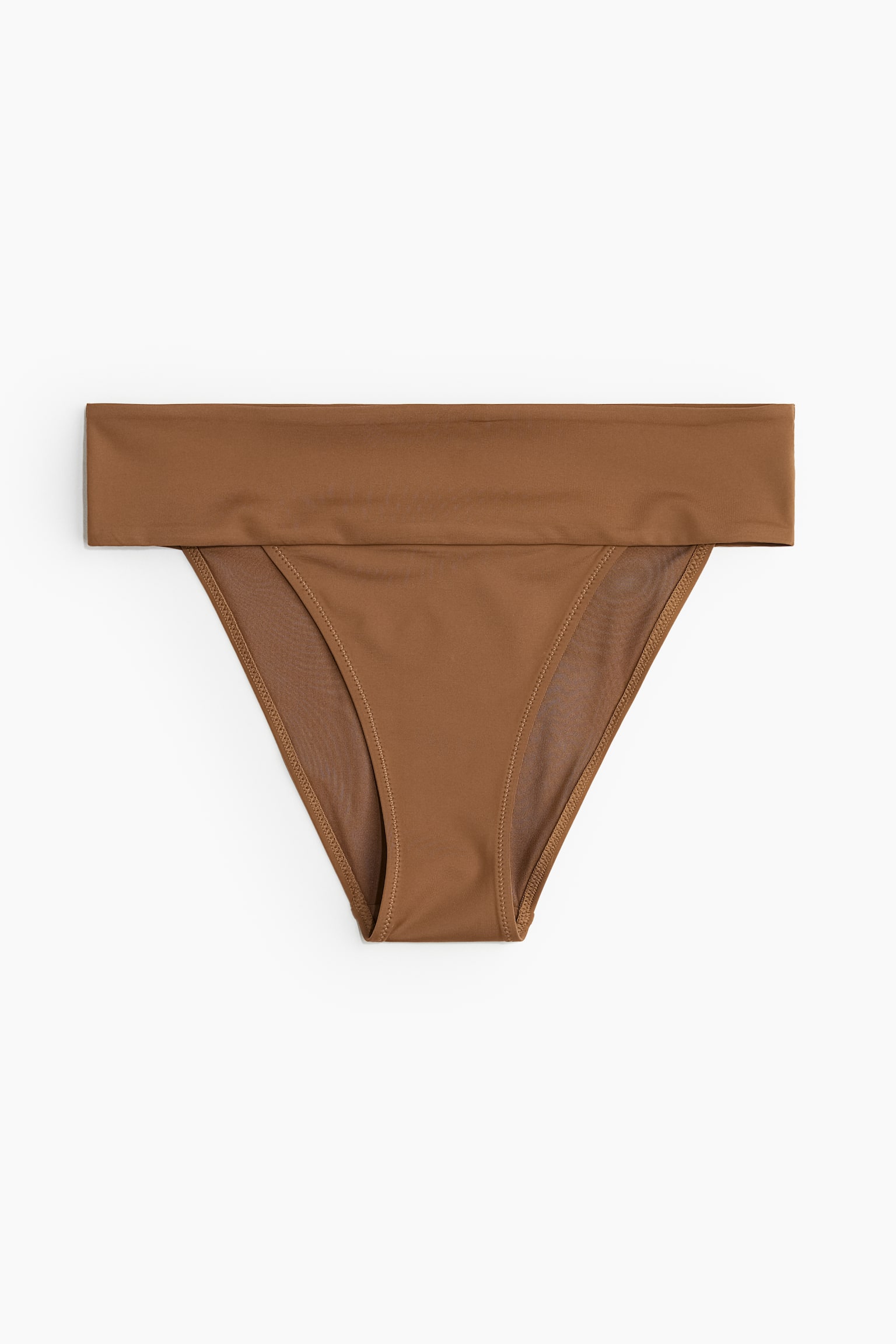 Cheeky tanga bikini bottoms - Brown/White/Black - 2