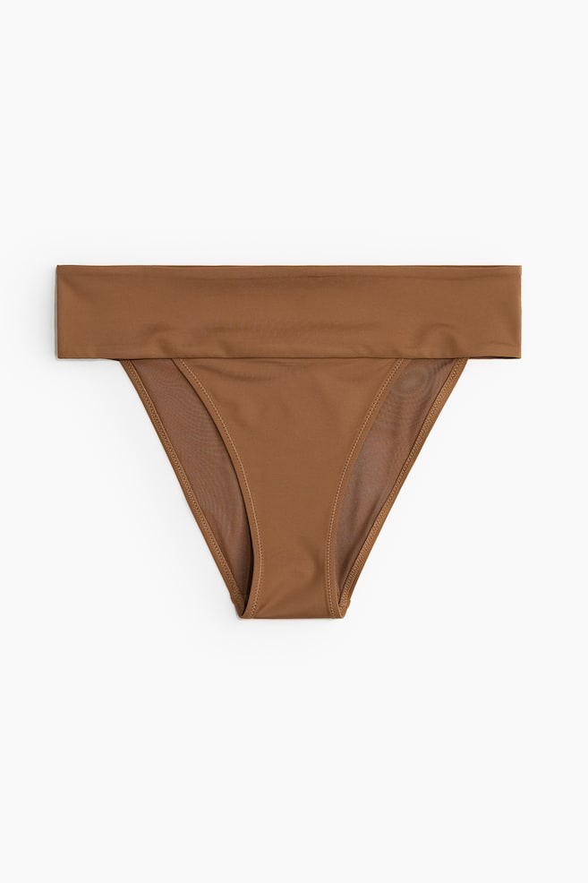 Cheeky tanga bikini bottoms - Brown - 1