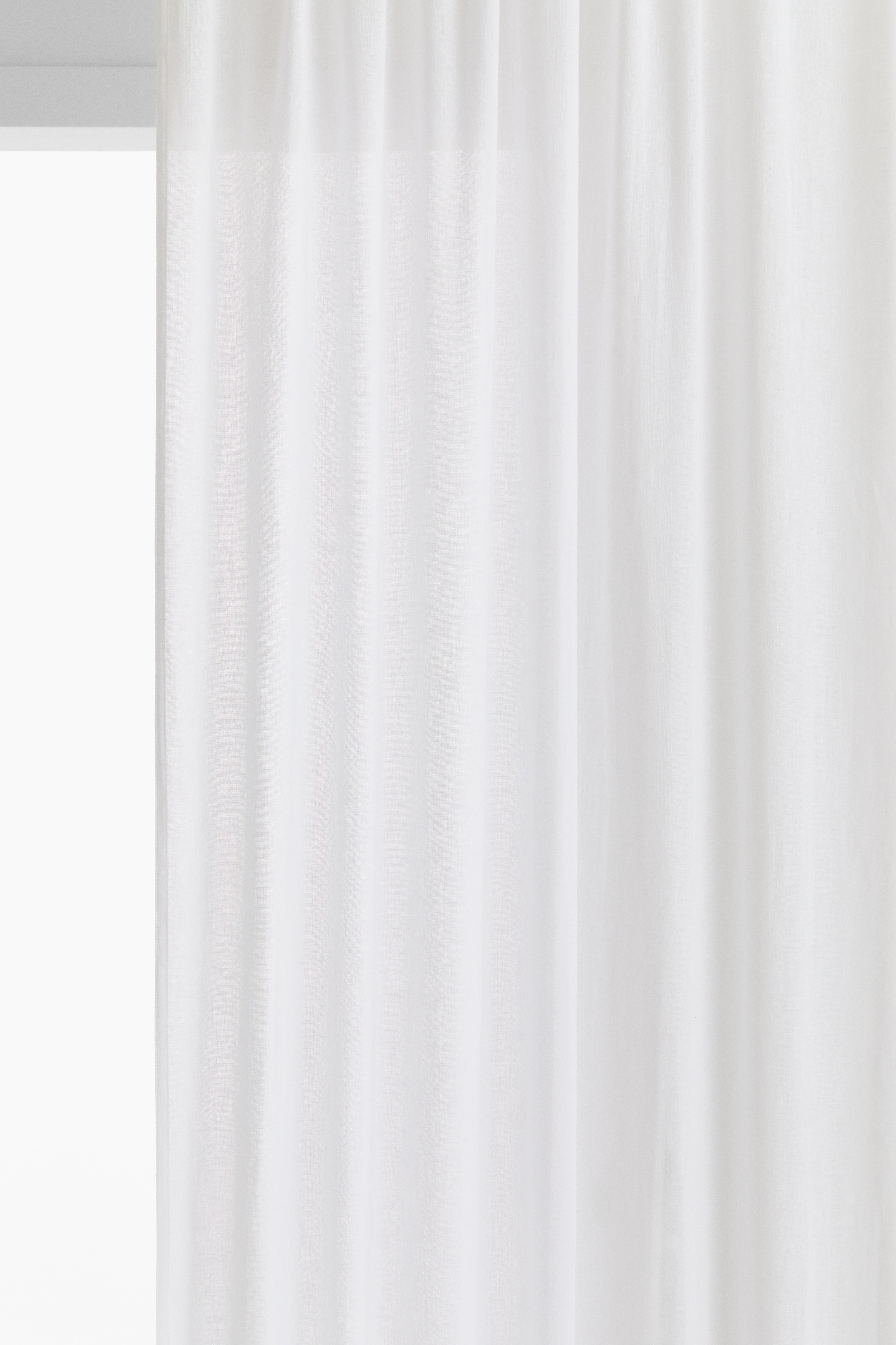 Tenda misto lino lunga e ampia 1 pezzo - Bianco/Verde salvia/Beige/Talpa/Beige/Azzurro