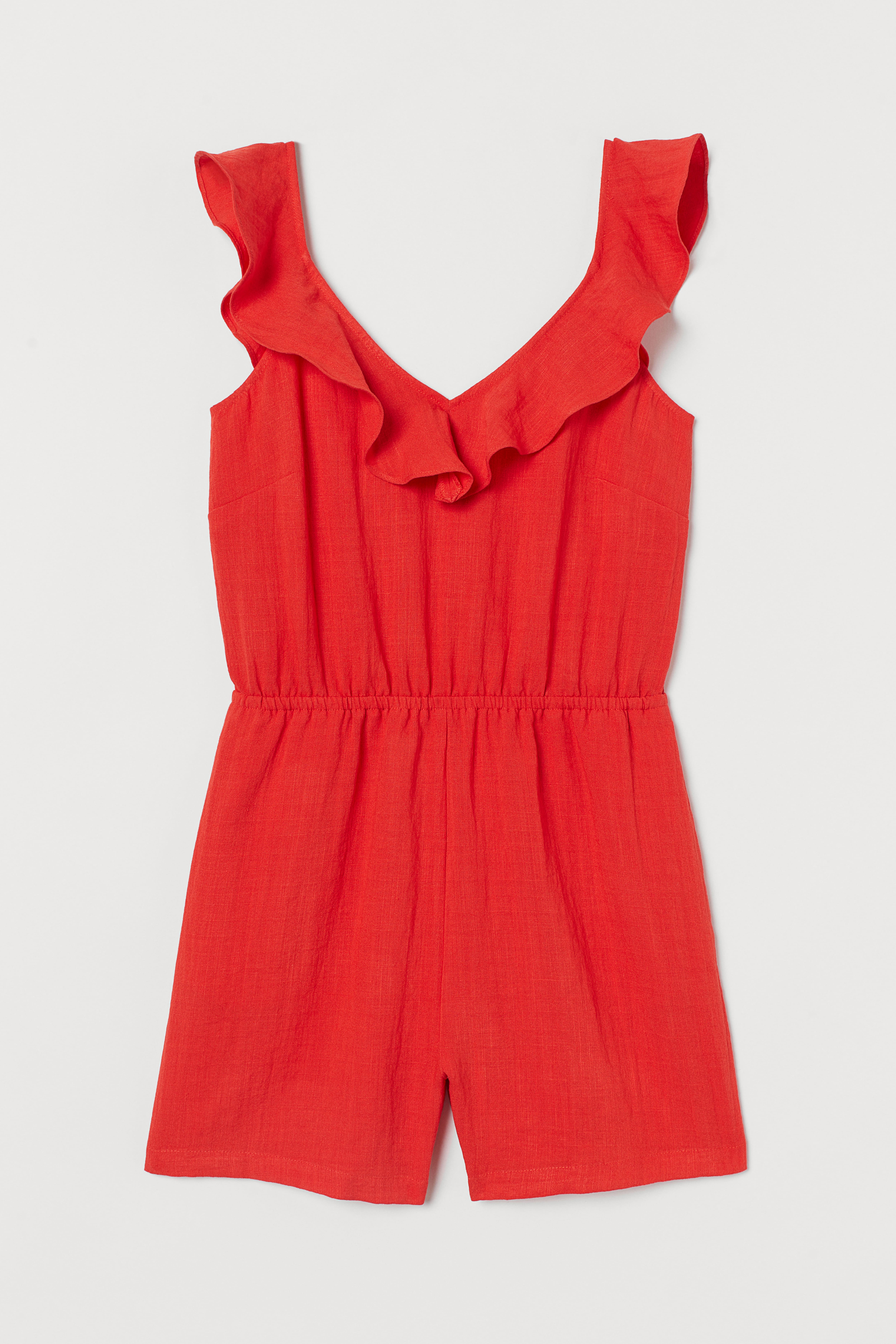 H&m red playsuit best sale