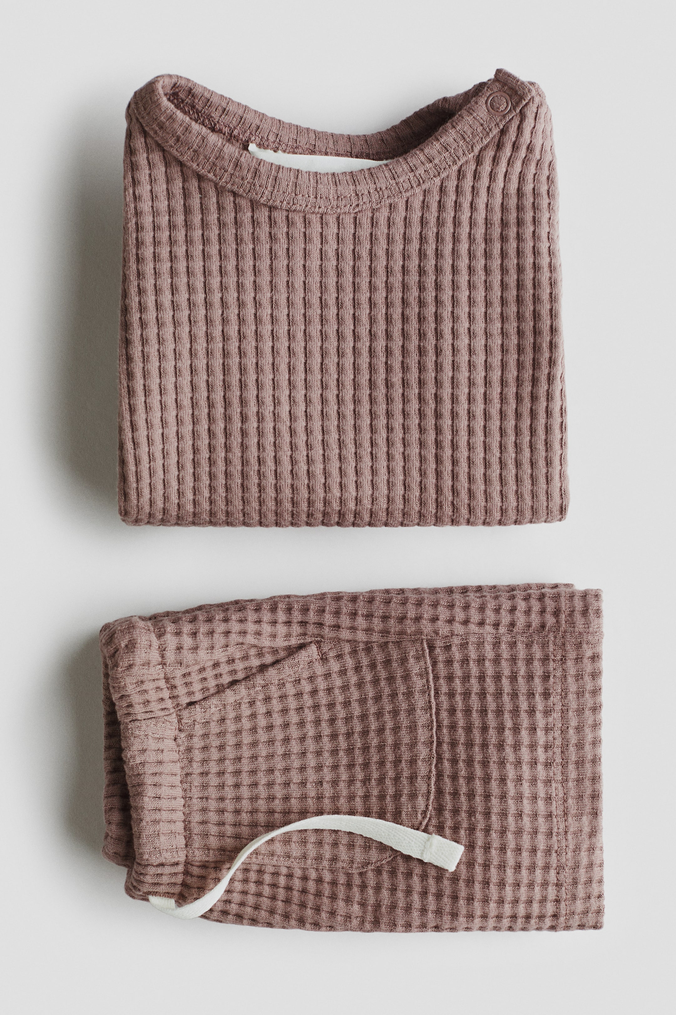 Детские топы H&M 2-Piece Waffled Cotton Set — фото 2