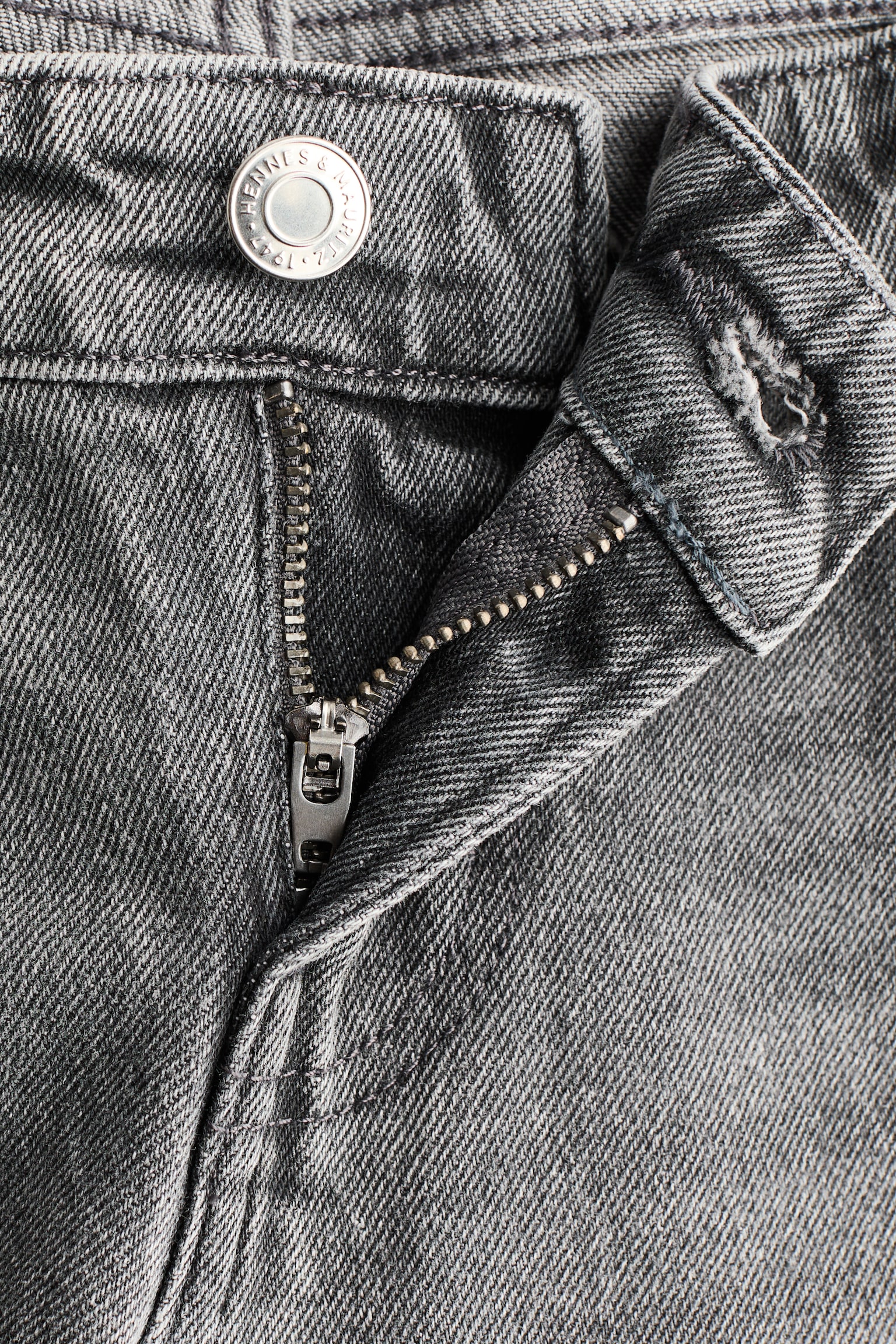 MAMA Wide Low Jeans - אפור ג'ינס - 7