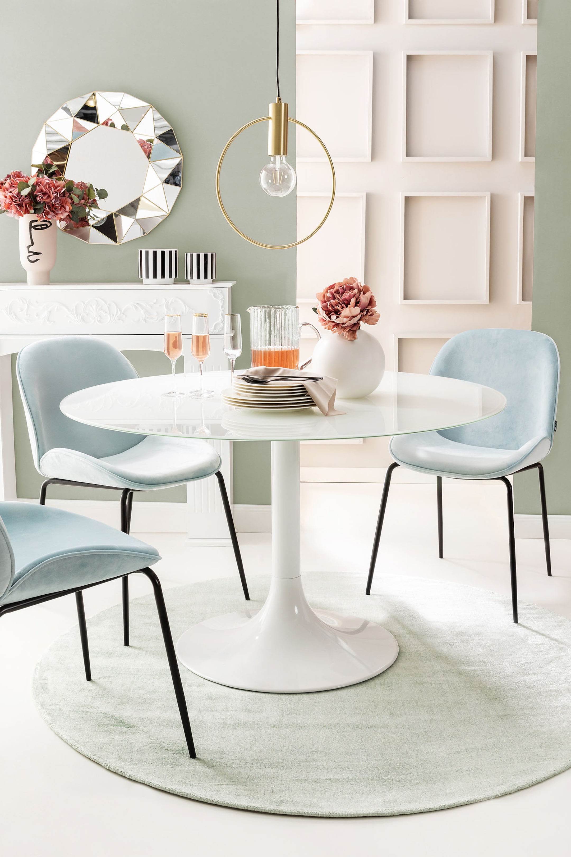 Größeres Bild anzeigen: Viskoseteppich Nova - Mint - benuta - Home All | H&M AT 2