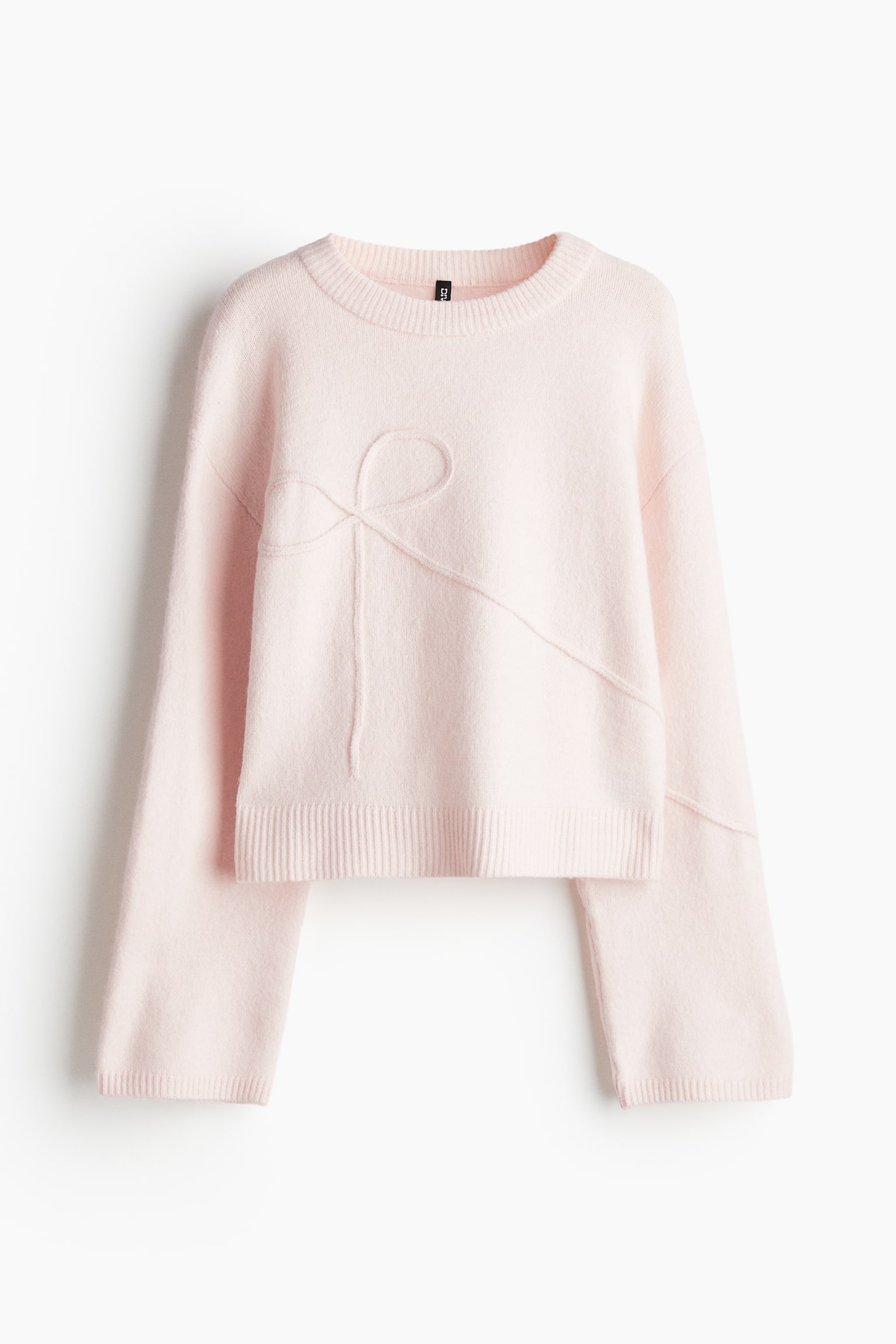 Appliquéd jumper - Light dusty pink/Bow/Cream/Black/Bow - 2