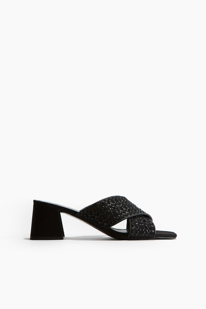 Textured mules - Black - 1