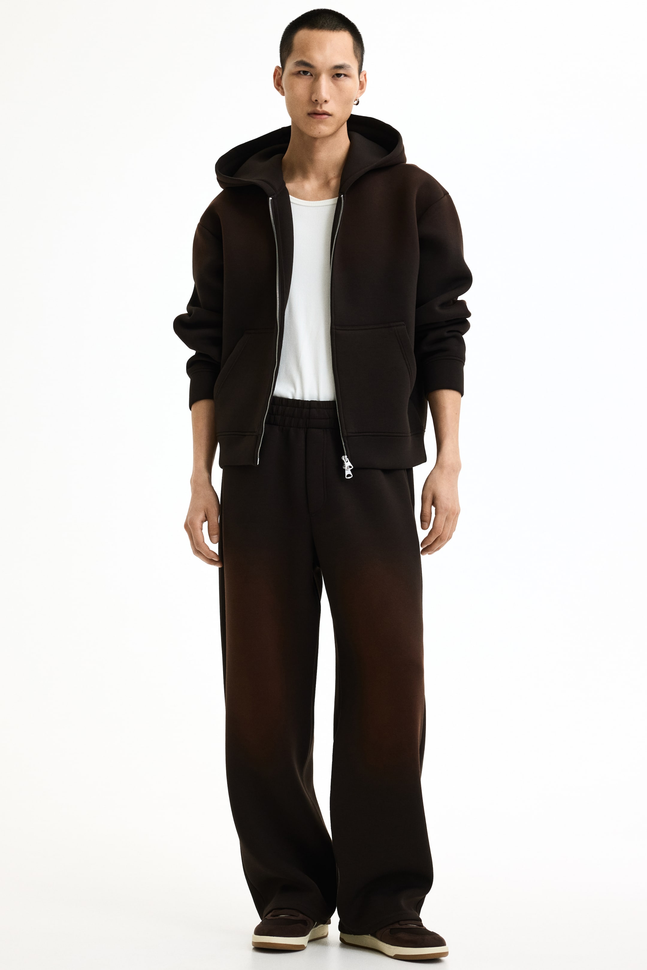 Мужские куртки H&M Relaxed-Fit Boxy Scuba Hooded Jacket — фото 3
