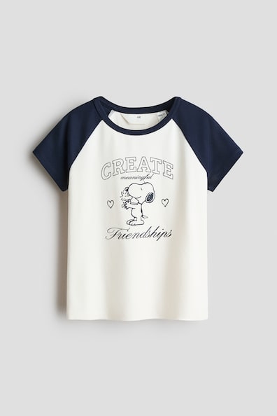 プリントデザイン コットンTシャツ