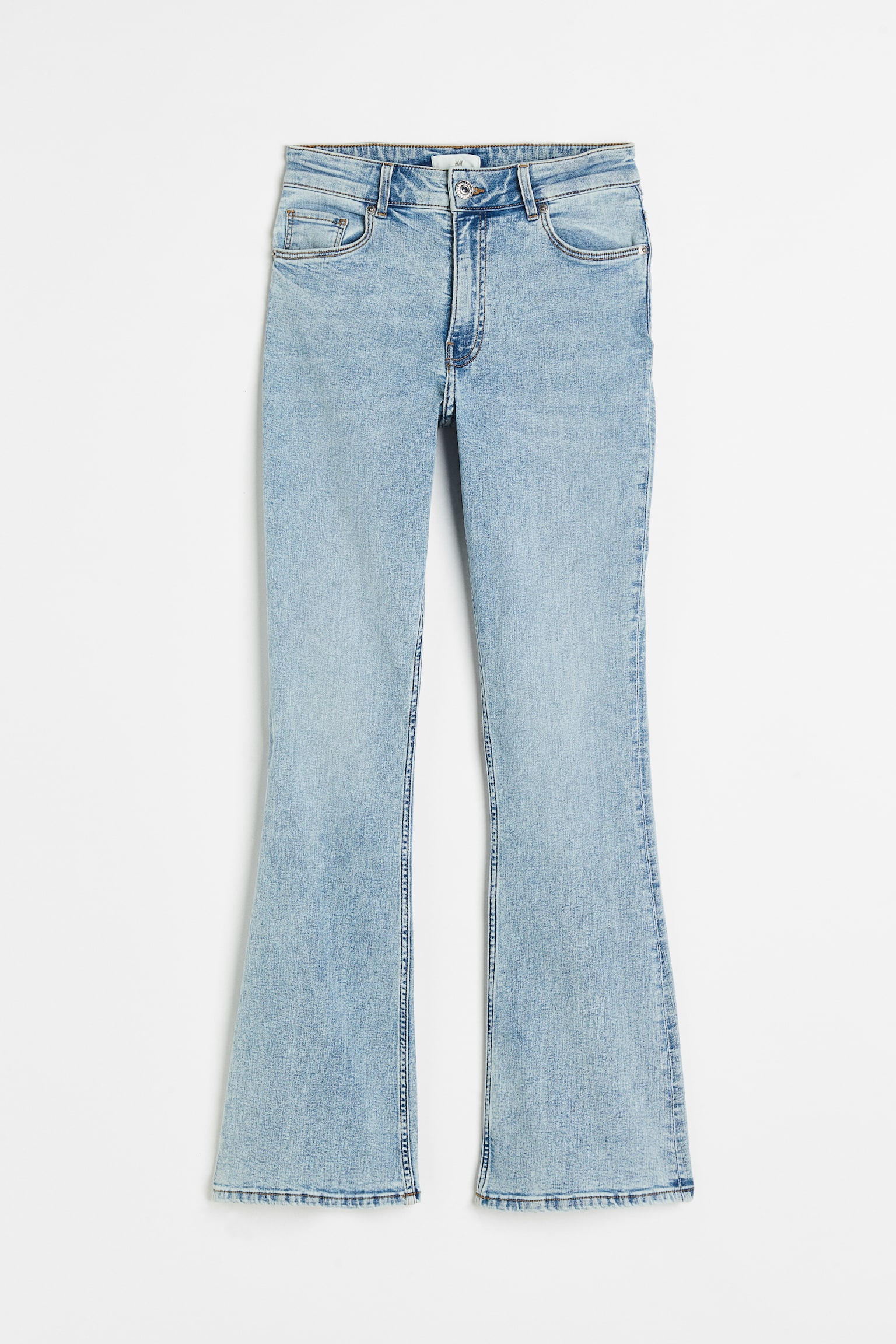 Flared High Jeans - Light denim blue/Black - 1